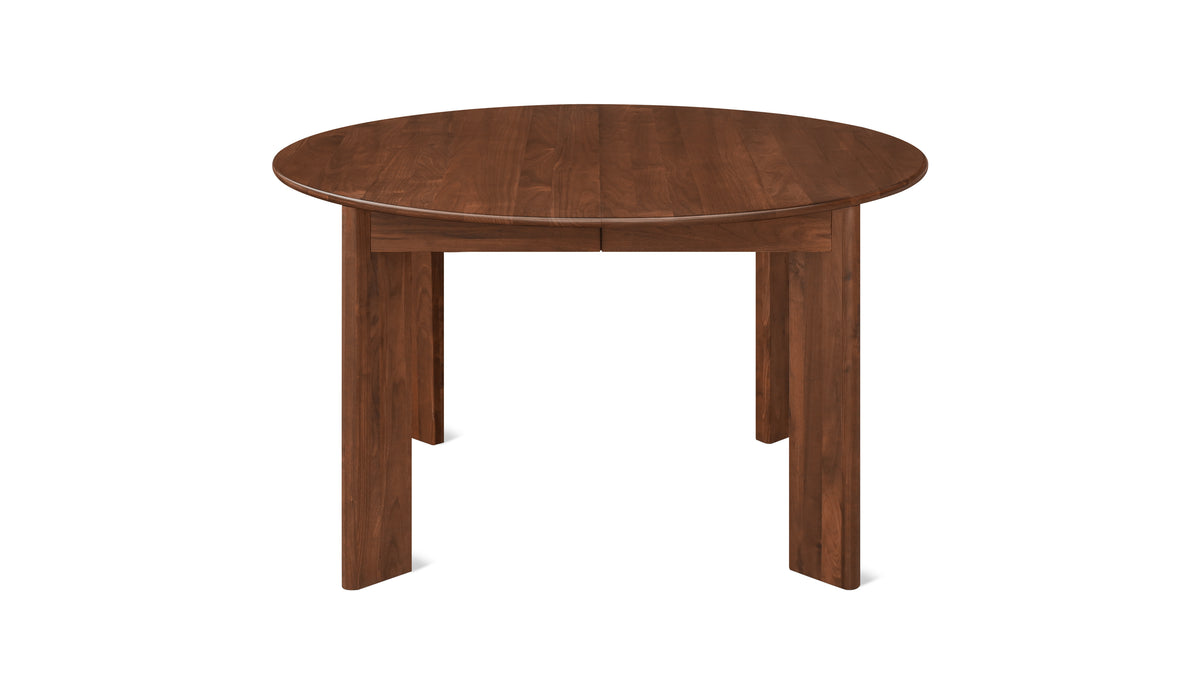 Frame Round Extendable Dining Table, Seats 4-8, American Walnut