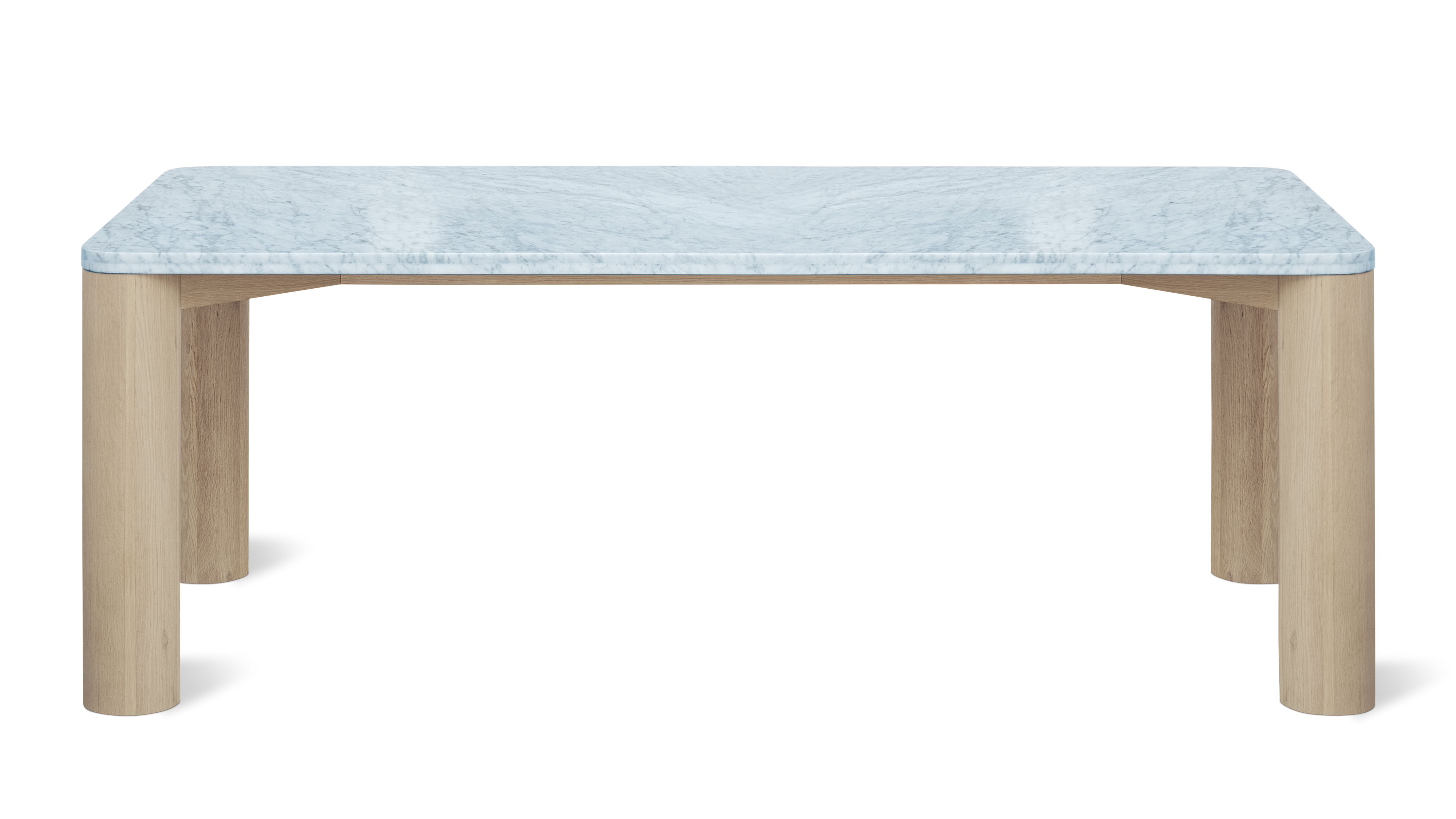 Field Dining Table, Seats 6-8 People, Oak/Carrara Marble