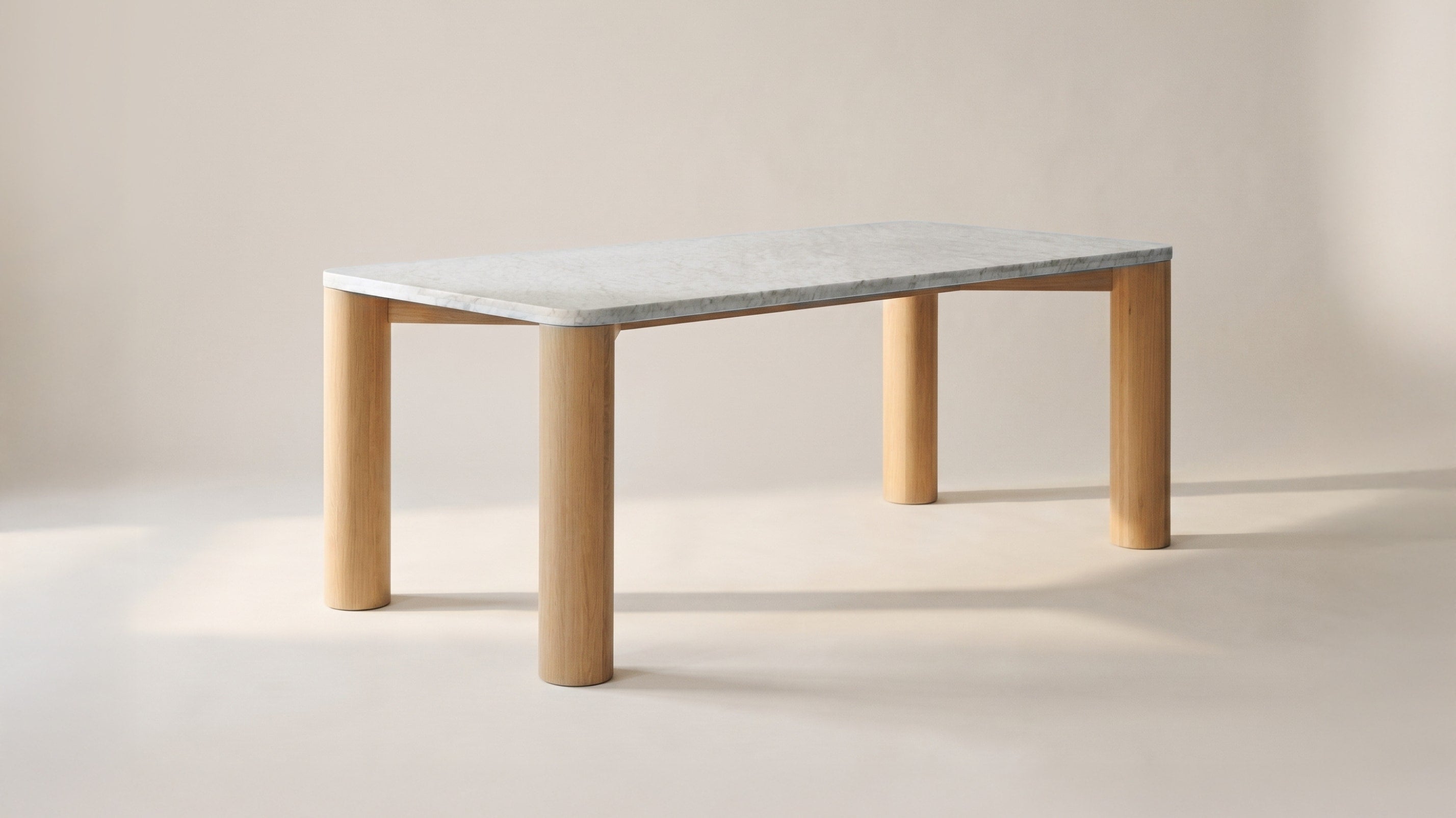 Field Dining Table, Seats 6-8 People, Oak/Carrara Marble
