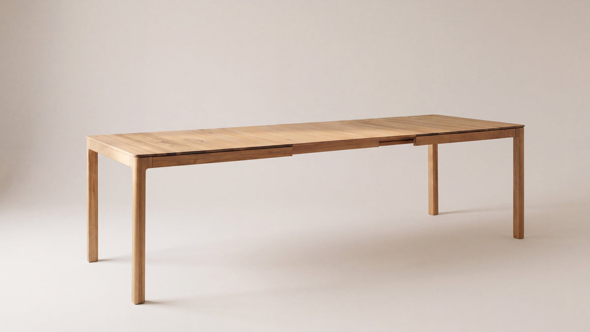 Bridge Extendable Dining Table, Seats 8-12, Oak — alternate view