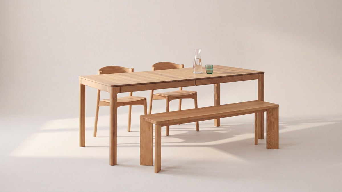 Bridge Extendable Dining Table, Seats 8-12, Oak