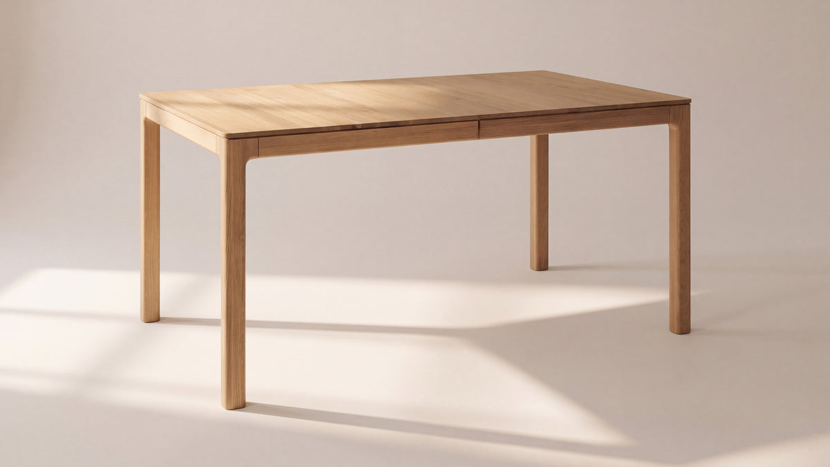 Bridge Extendable Dining Table, Seats 6-10, Oak