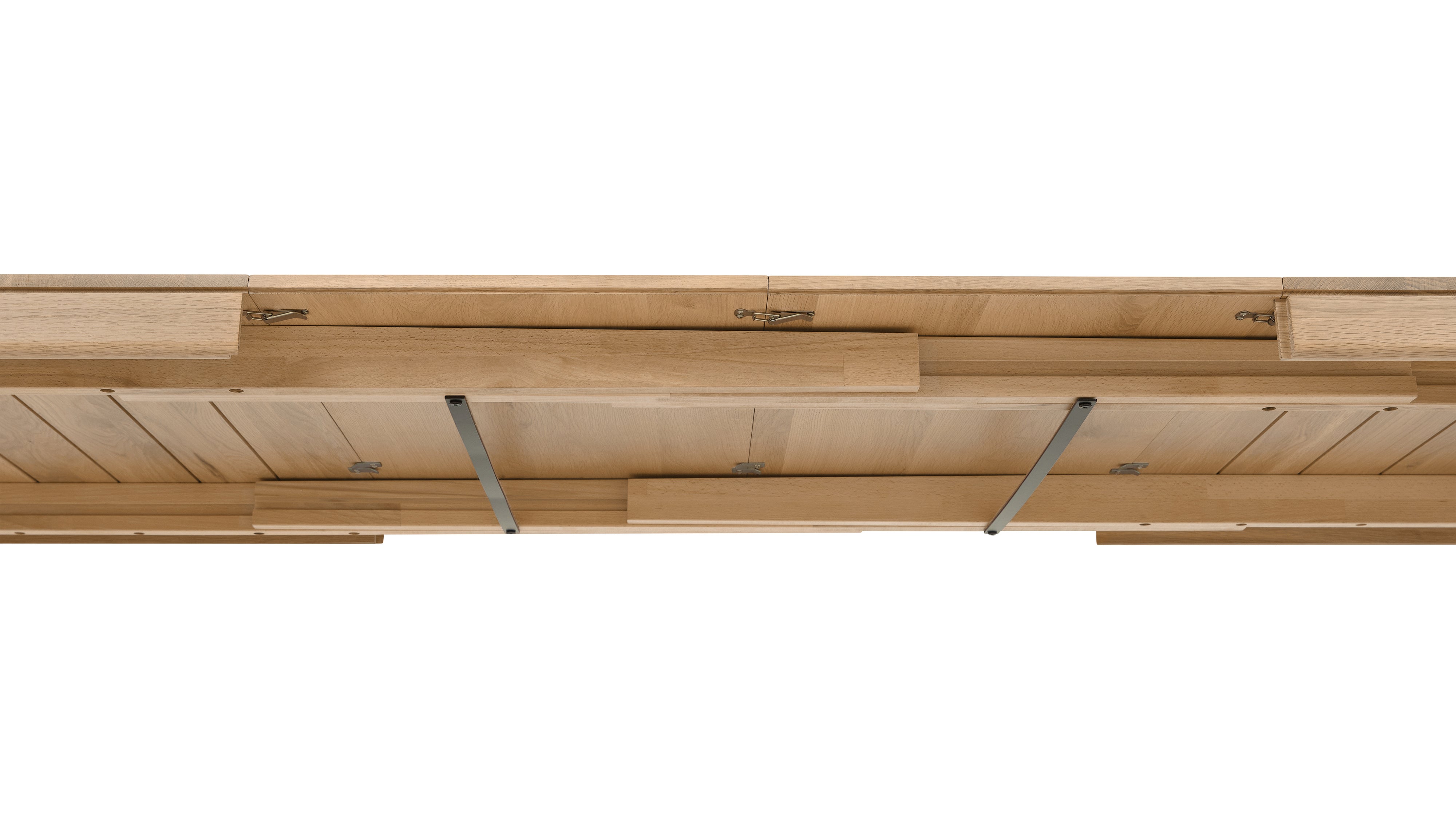 Bridge Extendable Dining Table, Seats 6-10, Oak