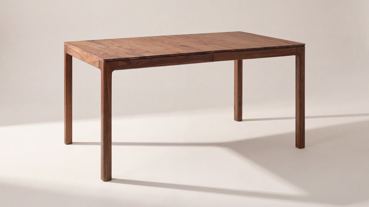 Bridge Extendable Dining Table, Seats 6-10, American Walnut