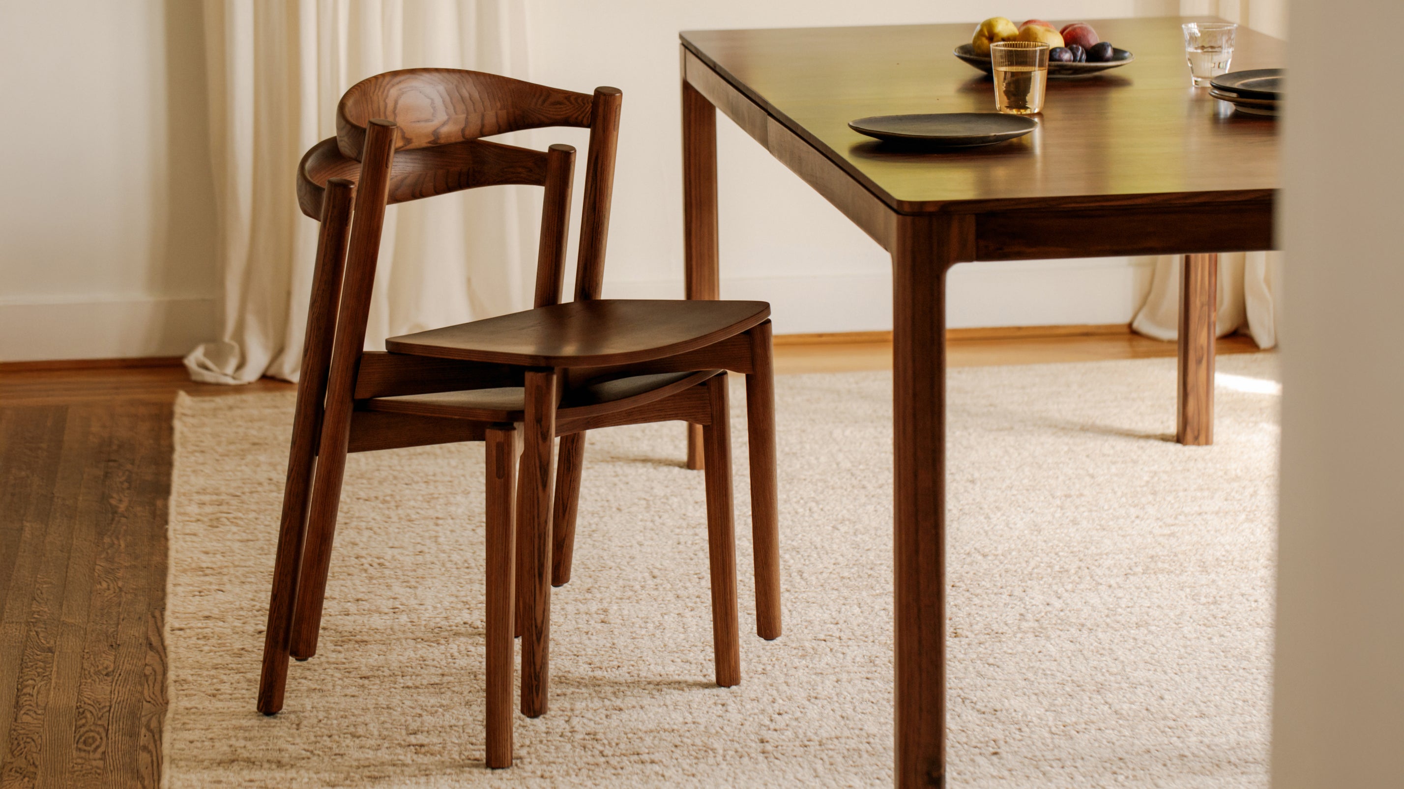 Haven Dining Chair (Set Of Two), Stained Walnut - Sundays CompanyDNC-EW-003-124