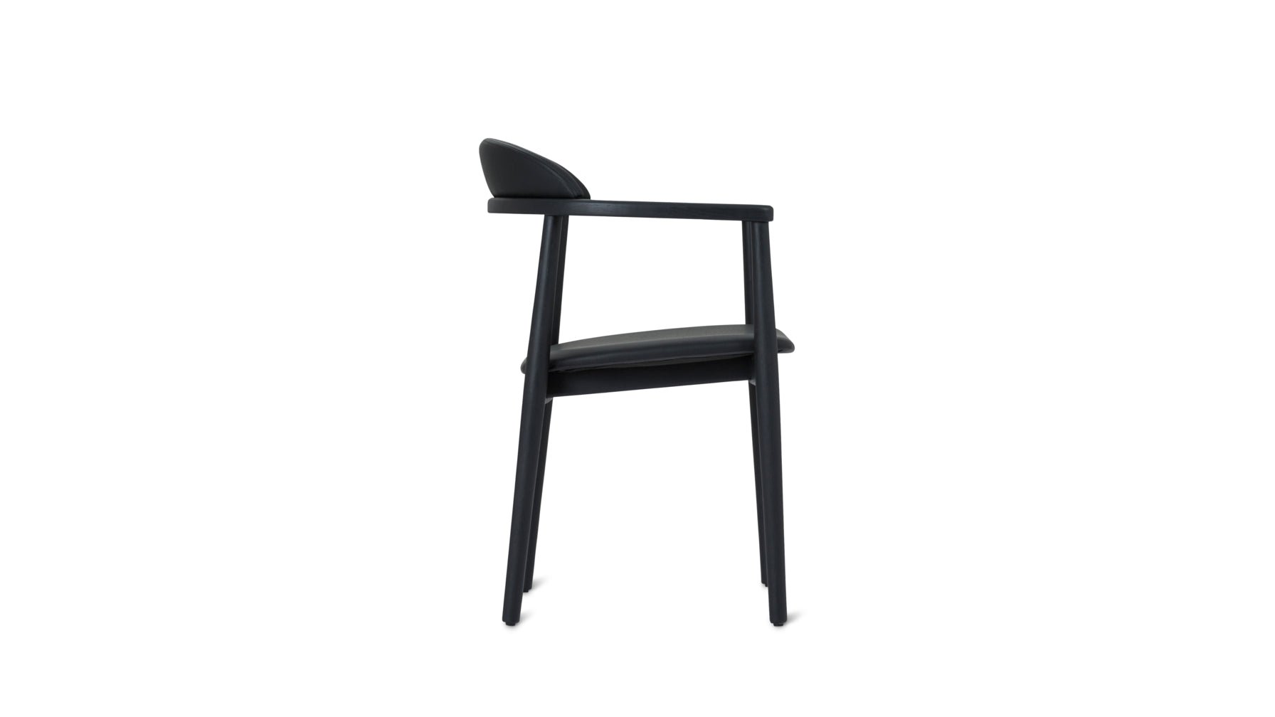 Count On Me Dining Chair, Black Oak, Black Seat