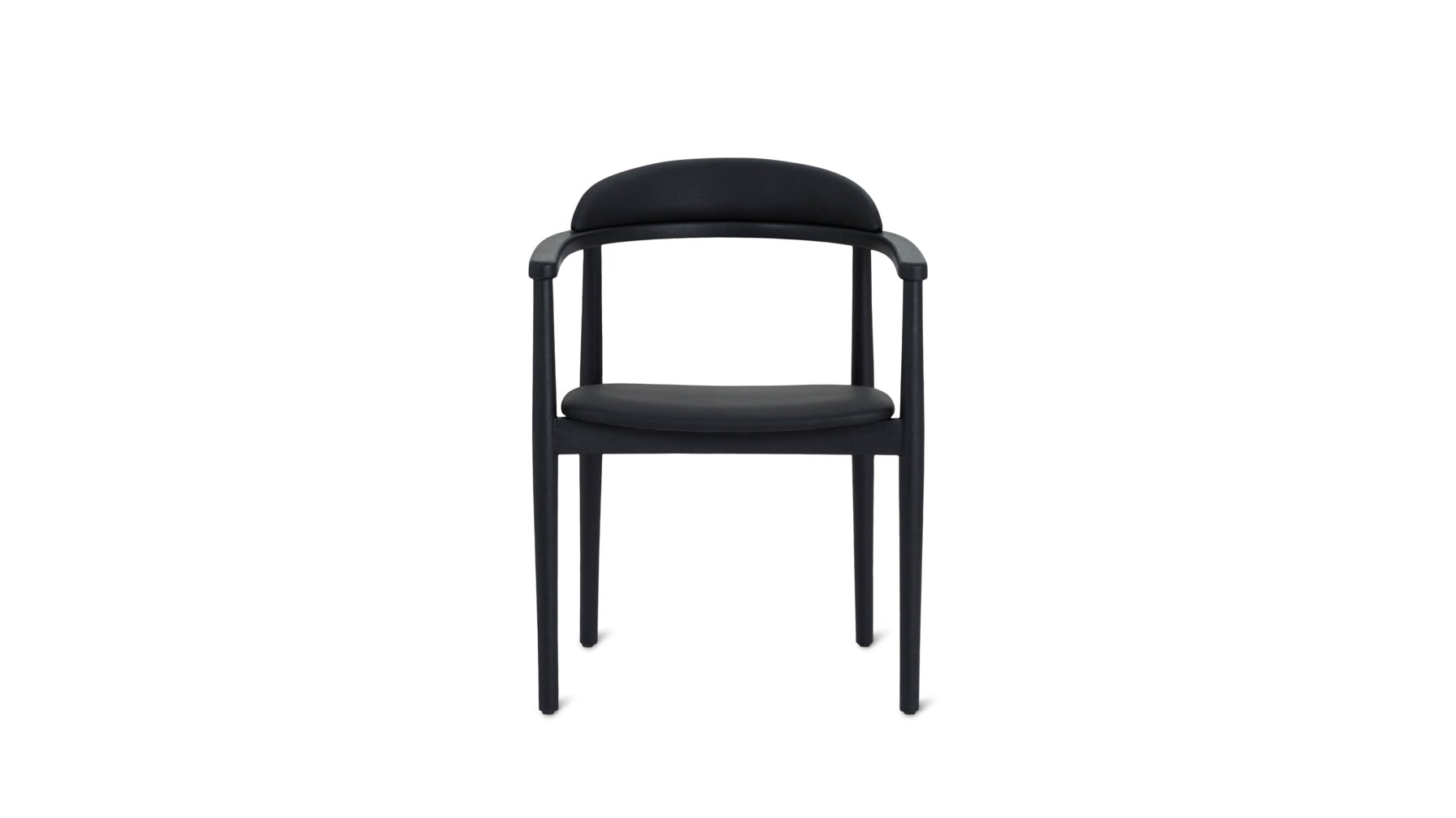 Count On Me Dining Chair, Black Oak, Black Seat