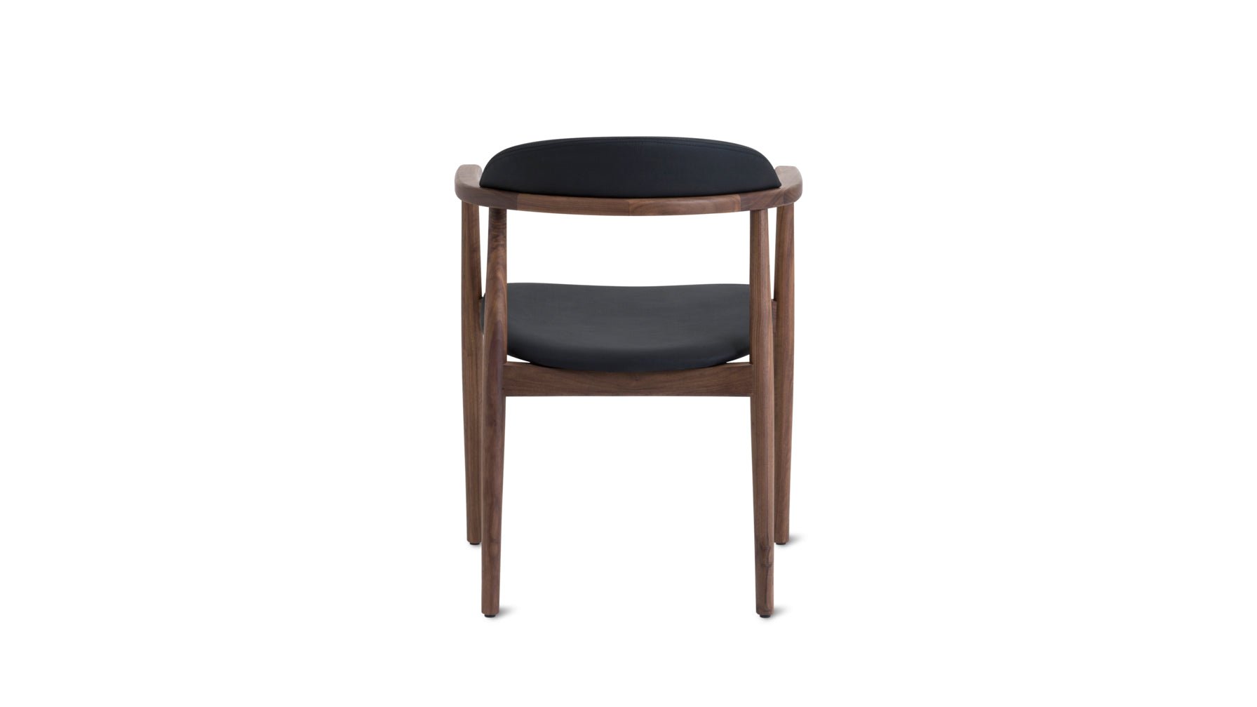 Count On Me Dining Chair, Walnut, Black Seat