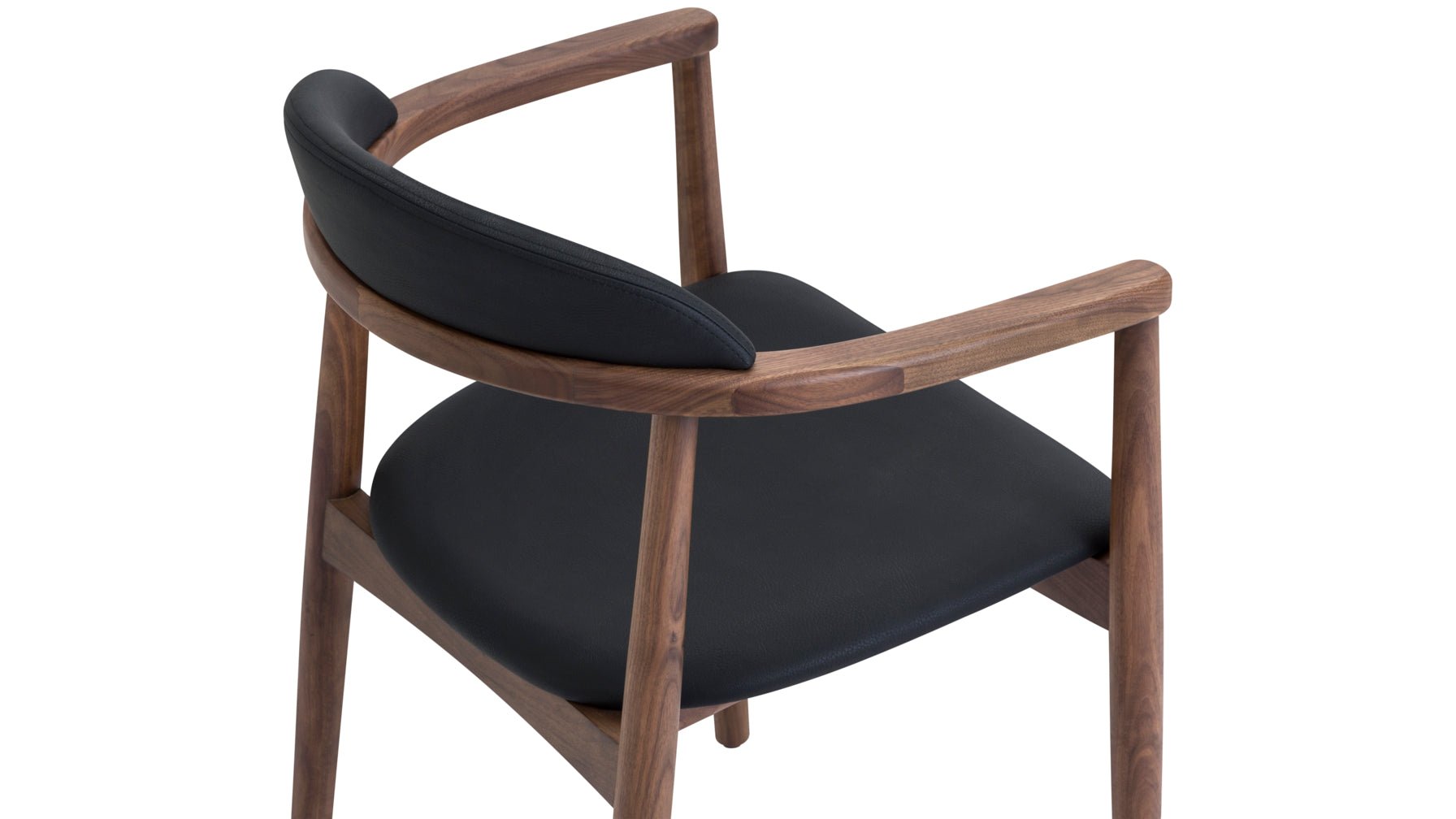 Count On Me Dining Chair, Walnut, Black Seat