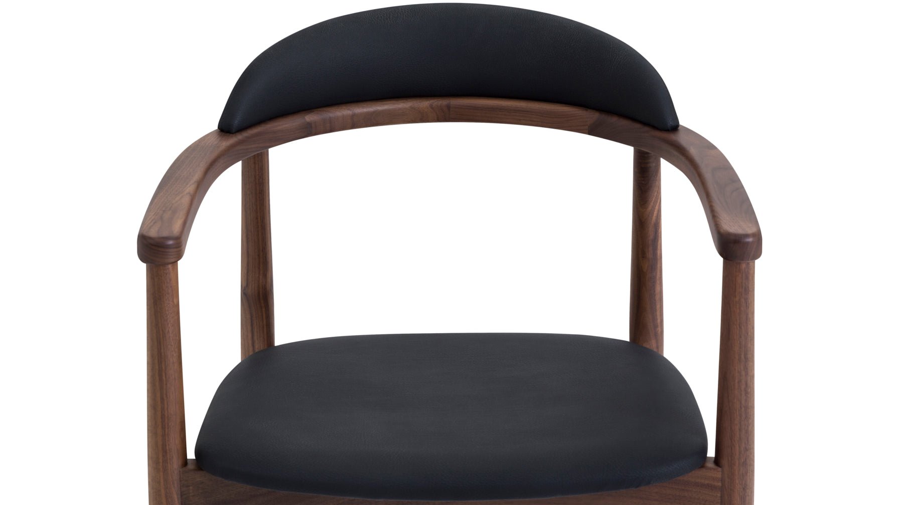 Count On Me Dining Chair, Walnut, Black Seat