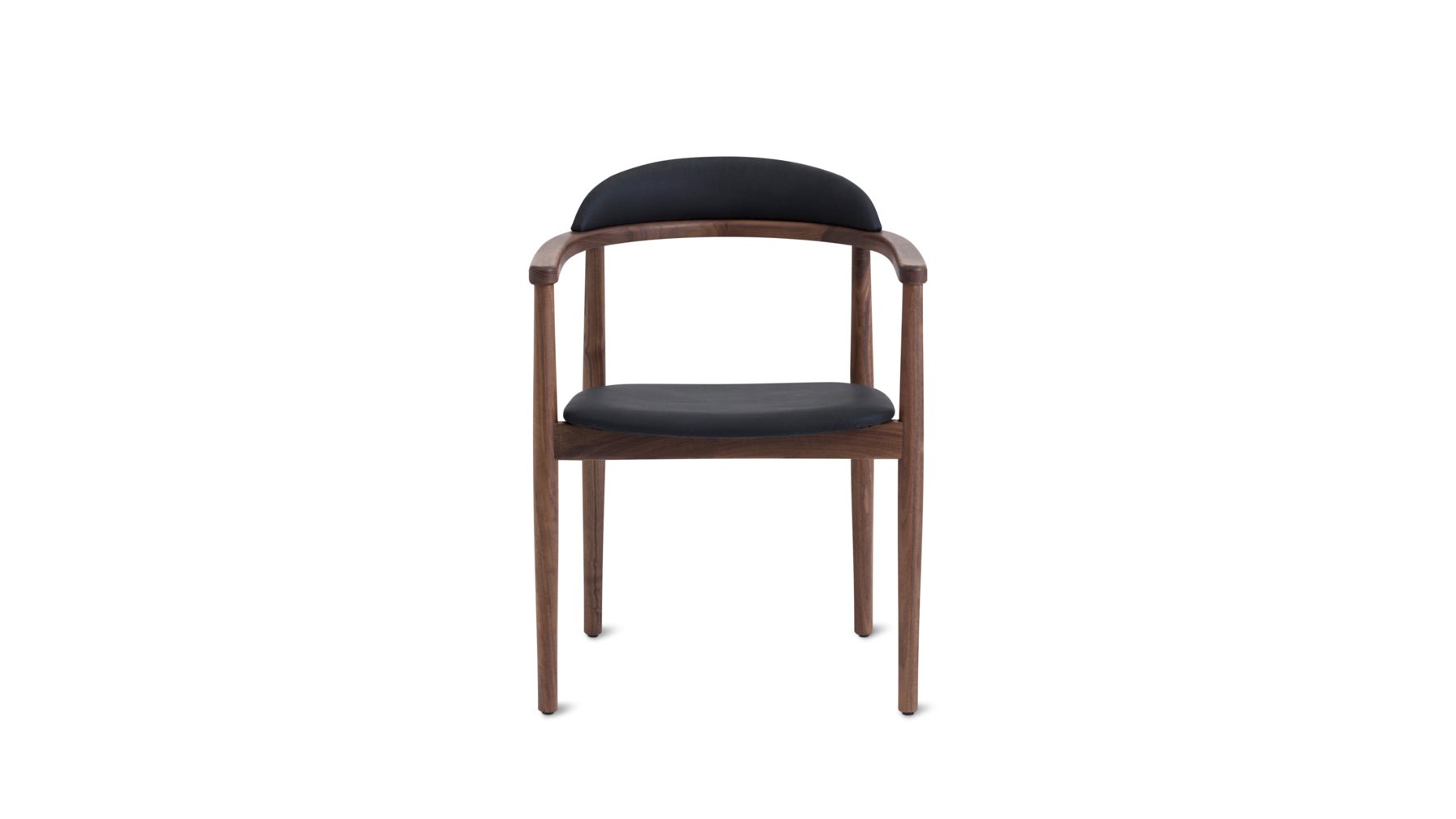 Count On Me Dining Chair, Walnut, Black Seat