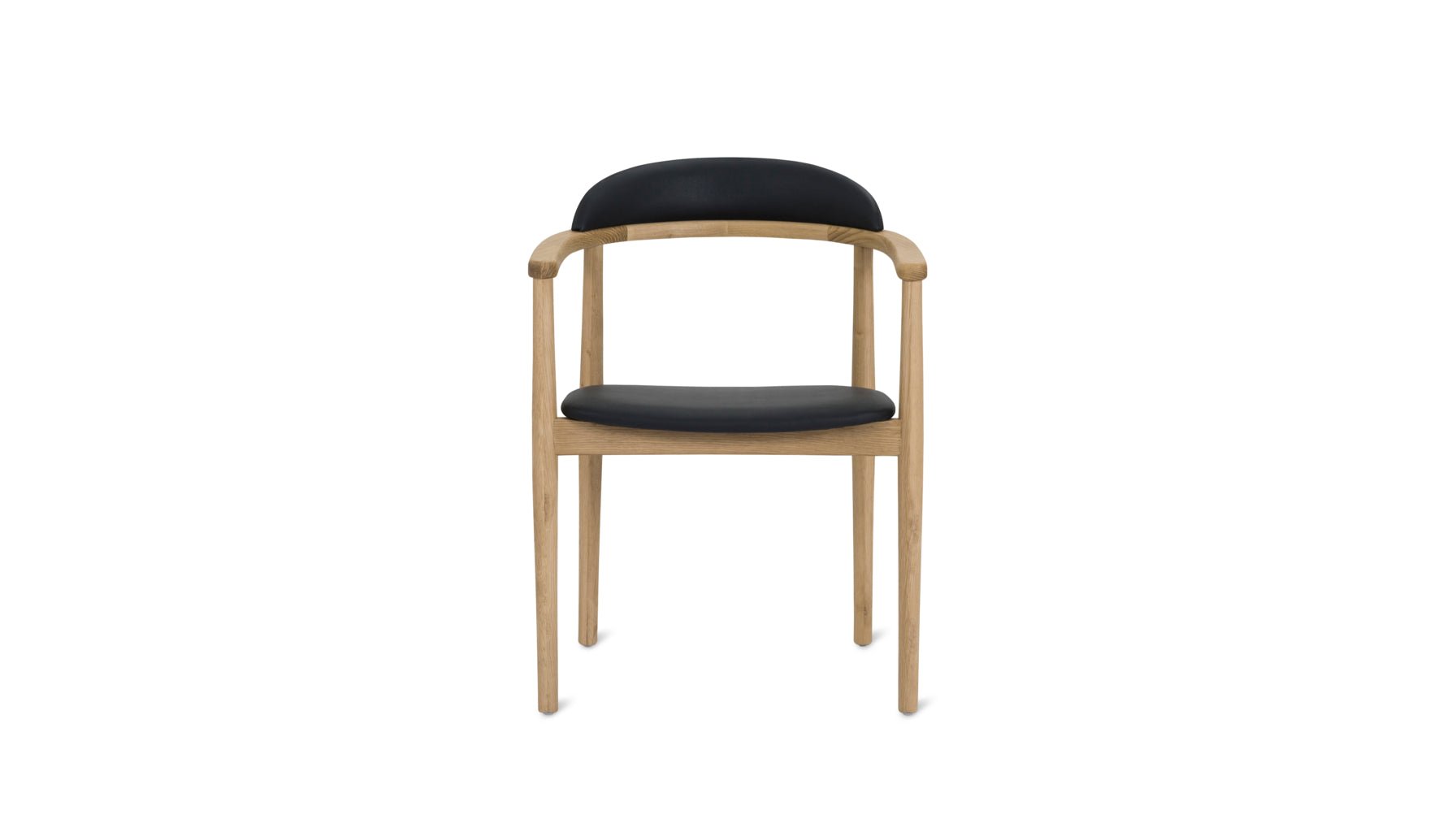 Count On Me Dining Chair, Oak, Black Seat
