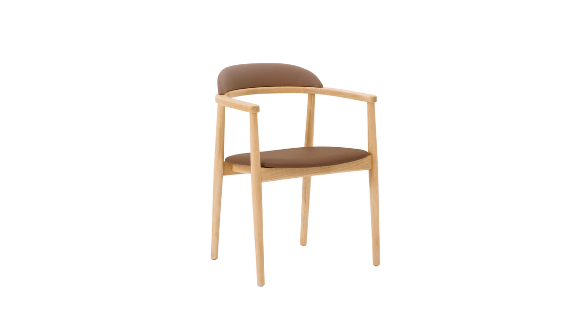 Count On Me Dining Chair, Ash, Brown Seat