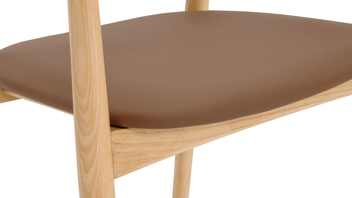 Count On Me Dining Chair, Ash, Brown Seat