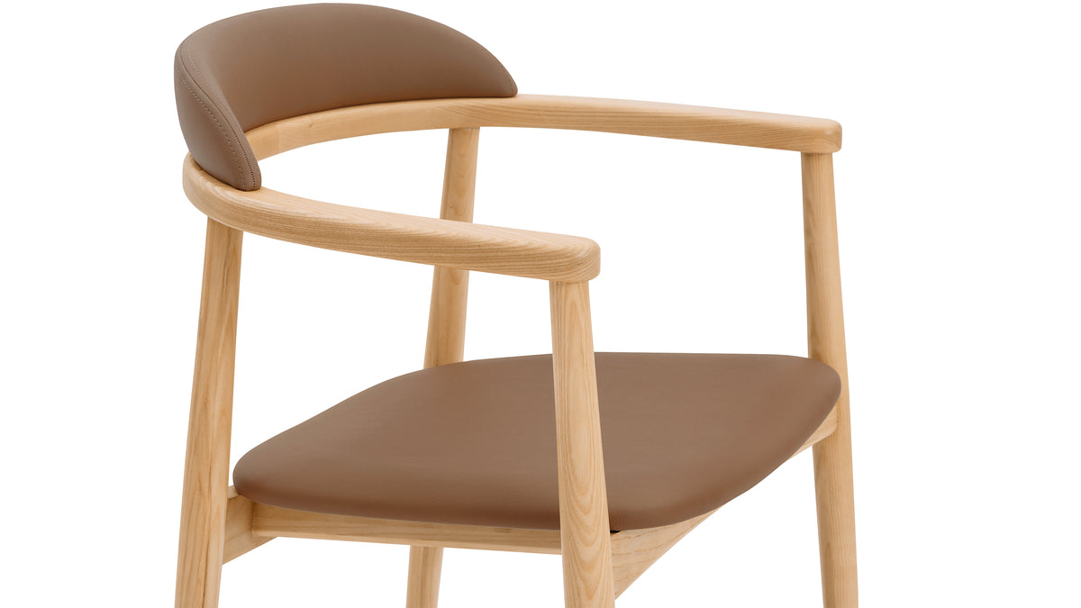 Count On Me Dining Chair, Ash, Brown Seat