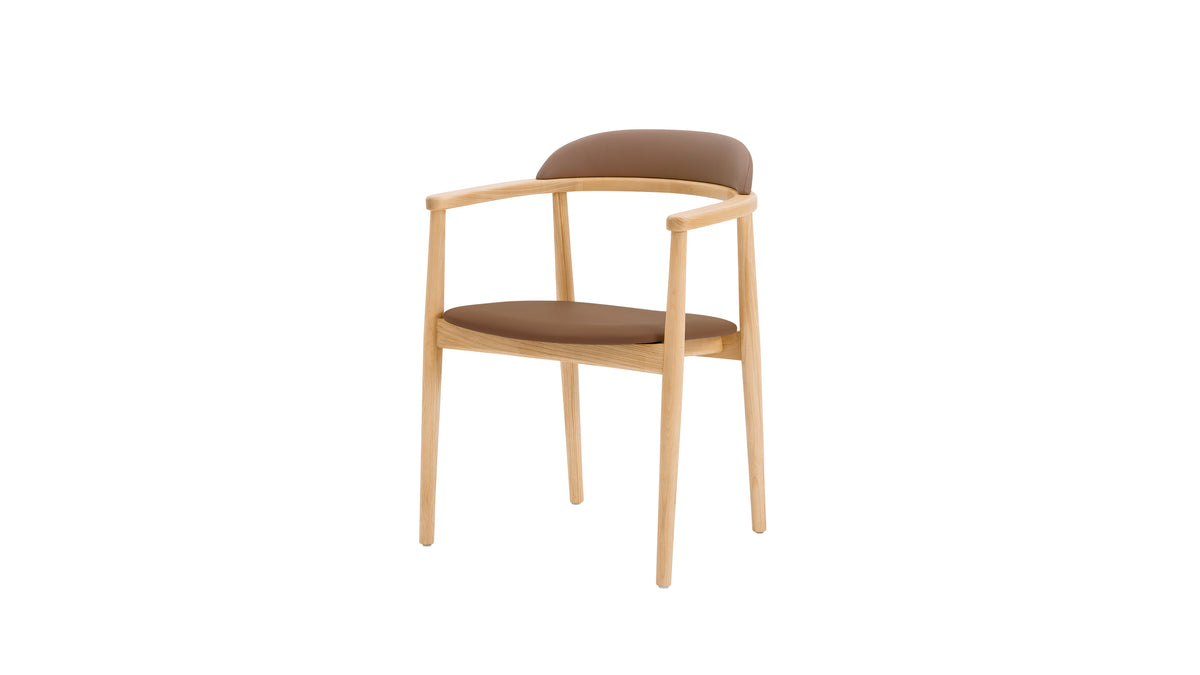 Count On Me Dining Chair, Ash, Brown Seat