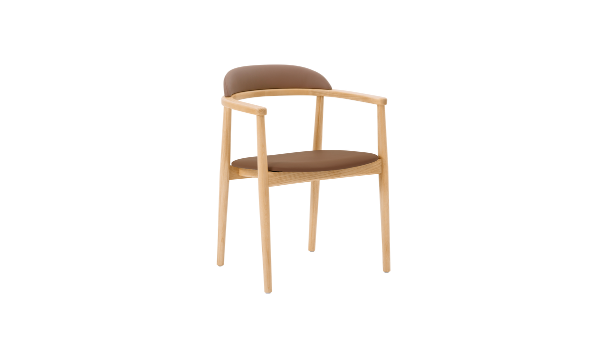 Count On Me Dining Chair, Ash, Brown Seat