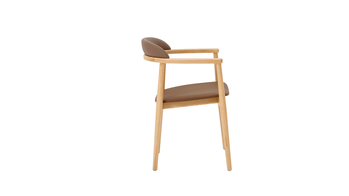 Count On Me Dining Chair, Ash, Brown Seat — alternate view