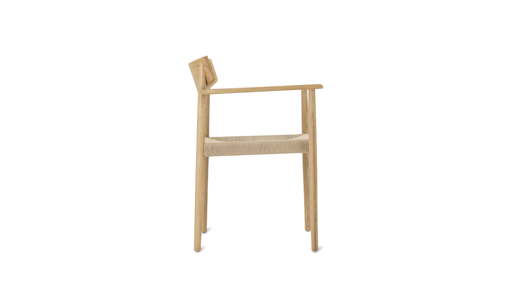 Dinner Guest Dining Chair, White Oak/ Natural Papercord Seat - Image 5