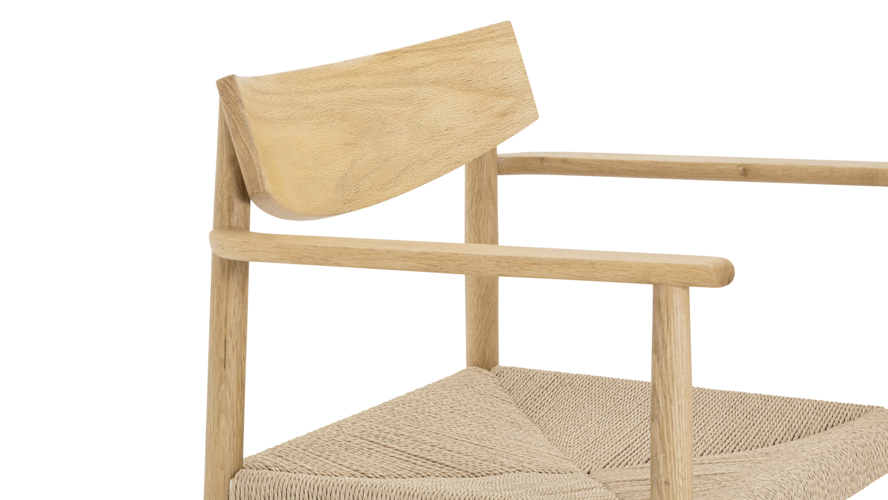 Dinner Guest Dining Chair, White Oak/ Natural Papercord Seat - Image 8