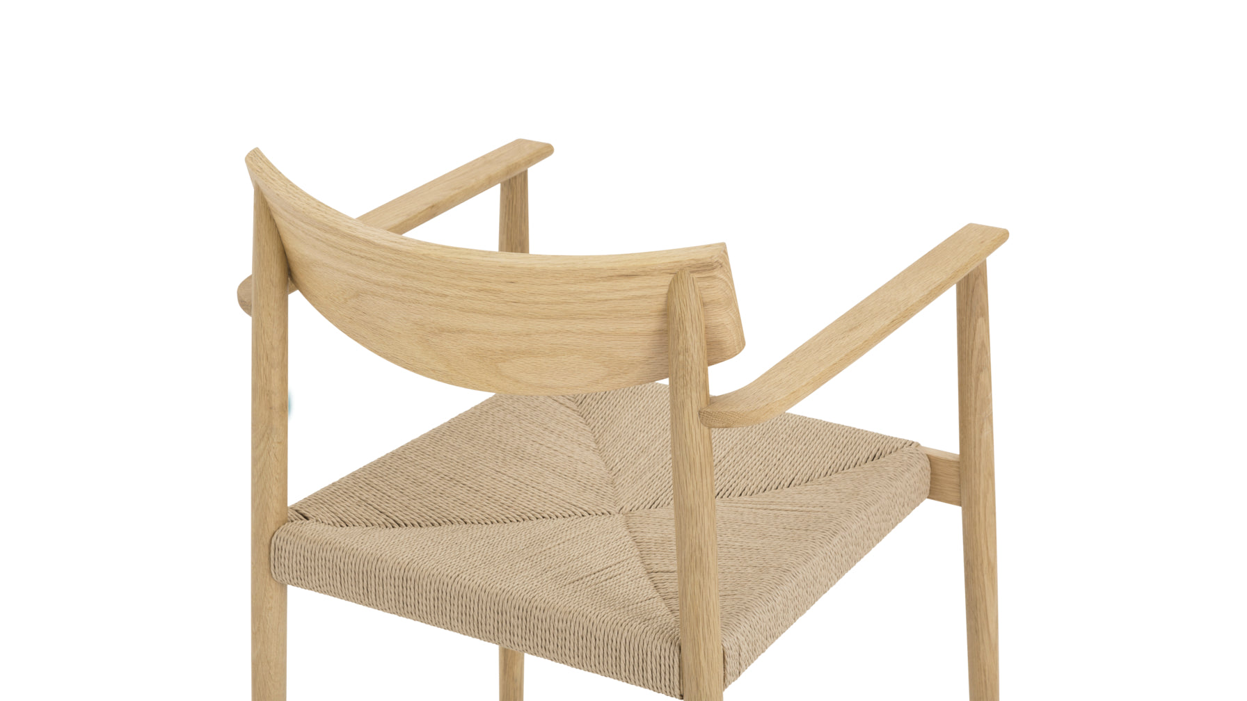 Dinner Guest Dining Chair, White Oak/ Natural Papercord Seat - Image 11