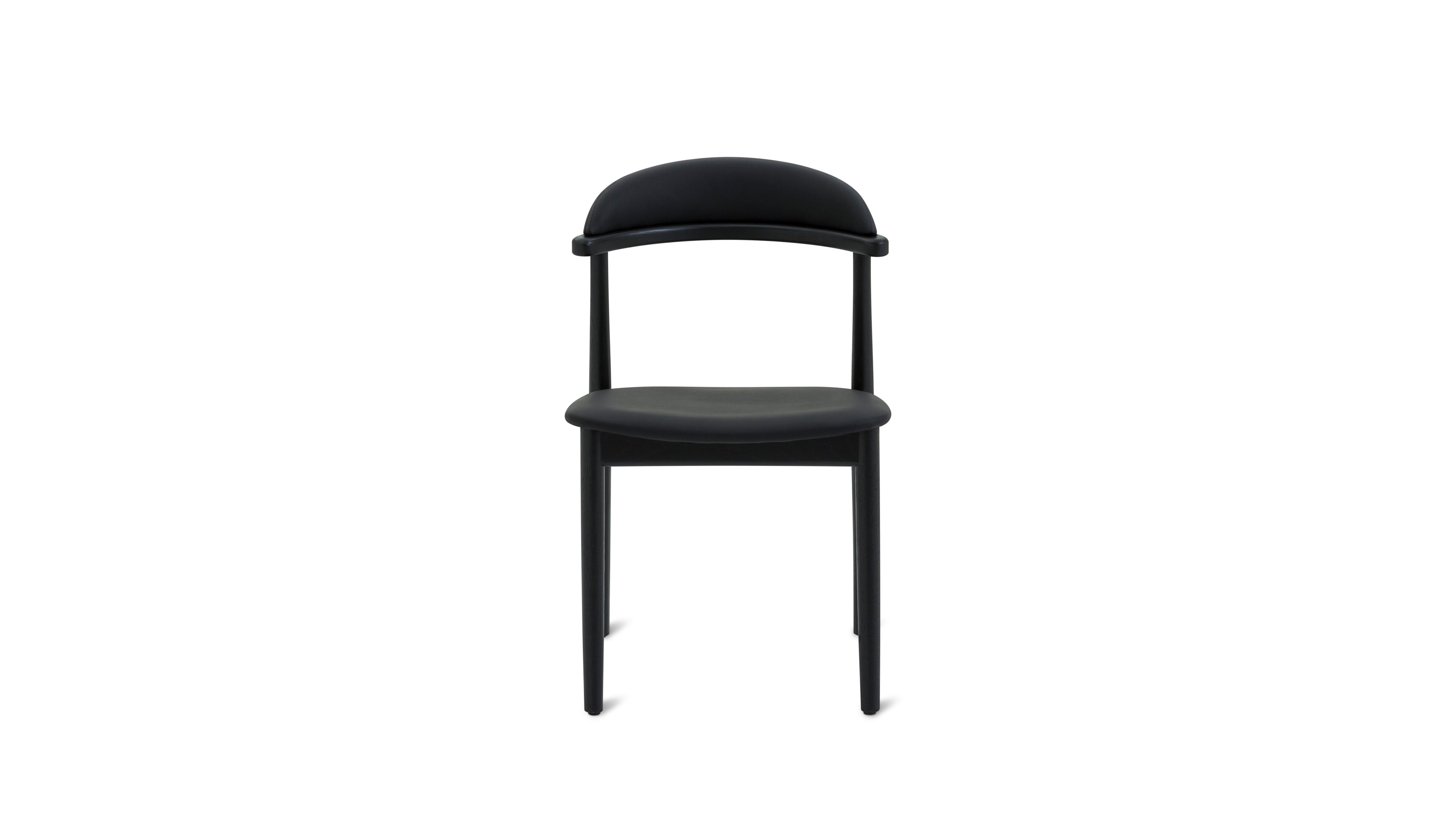 Count On Me Armless Dining Chair (Set of Two), Black Oak, Black Seat - Sundays CompanyDNC - SH - 011 - 002