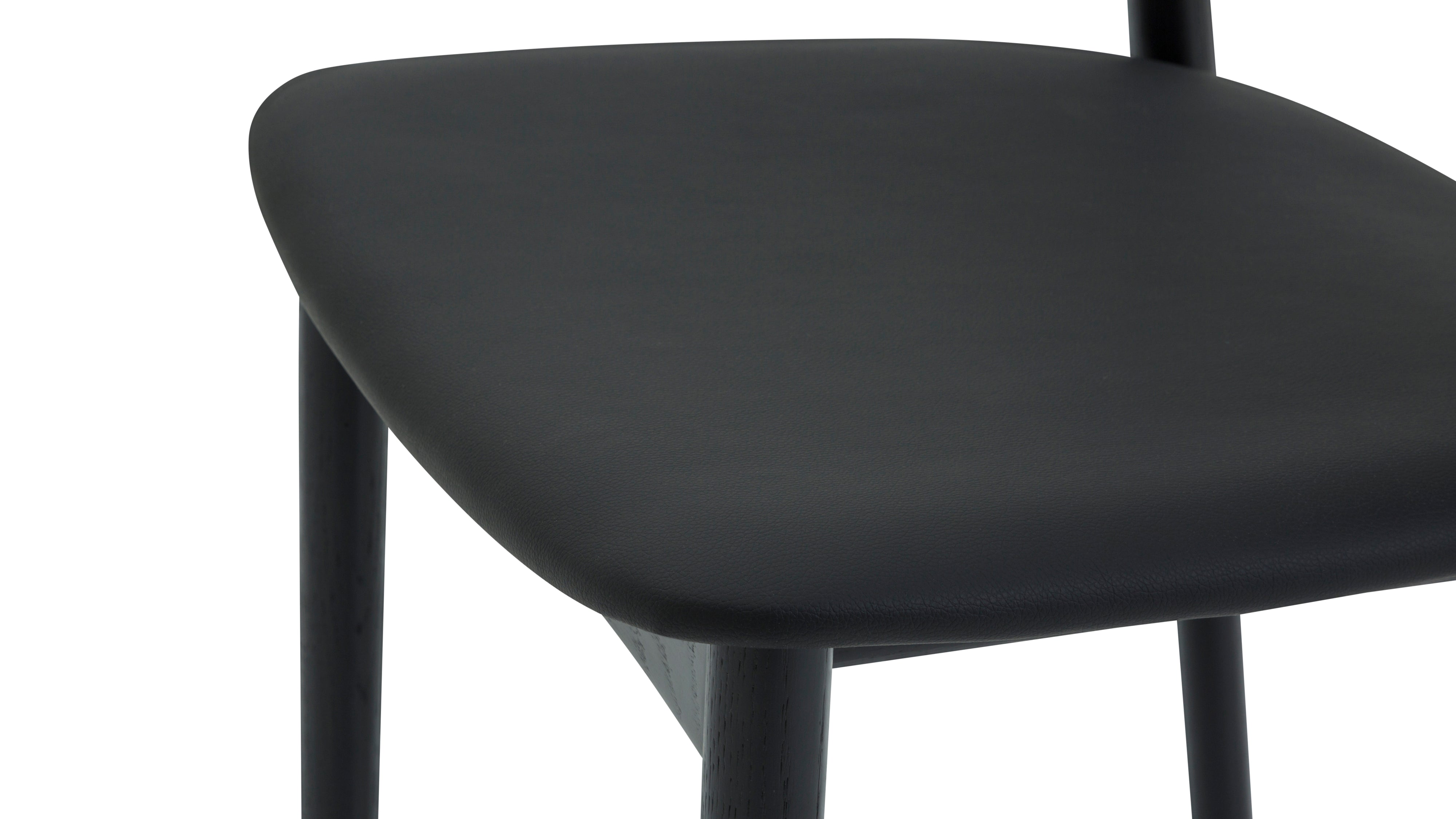 Count On Me Armless Dining Chair (Set of Two), Black Oak, Black Seat - Sundays CompanyDNC - SH - 011 - 002