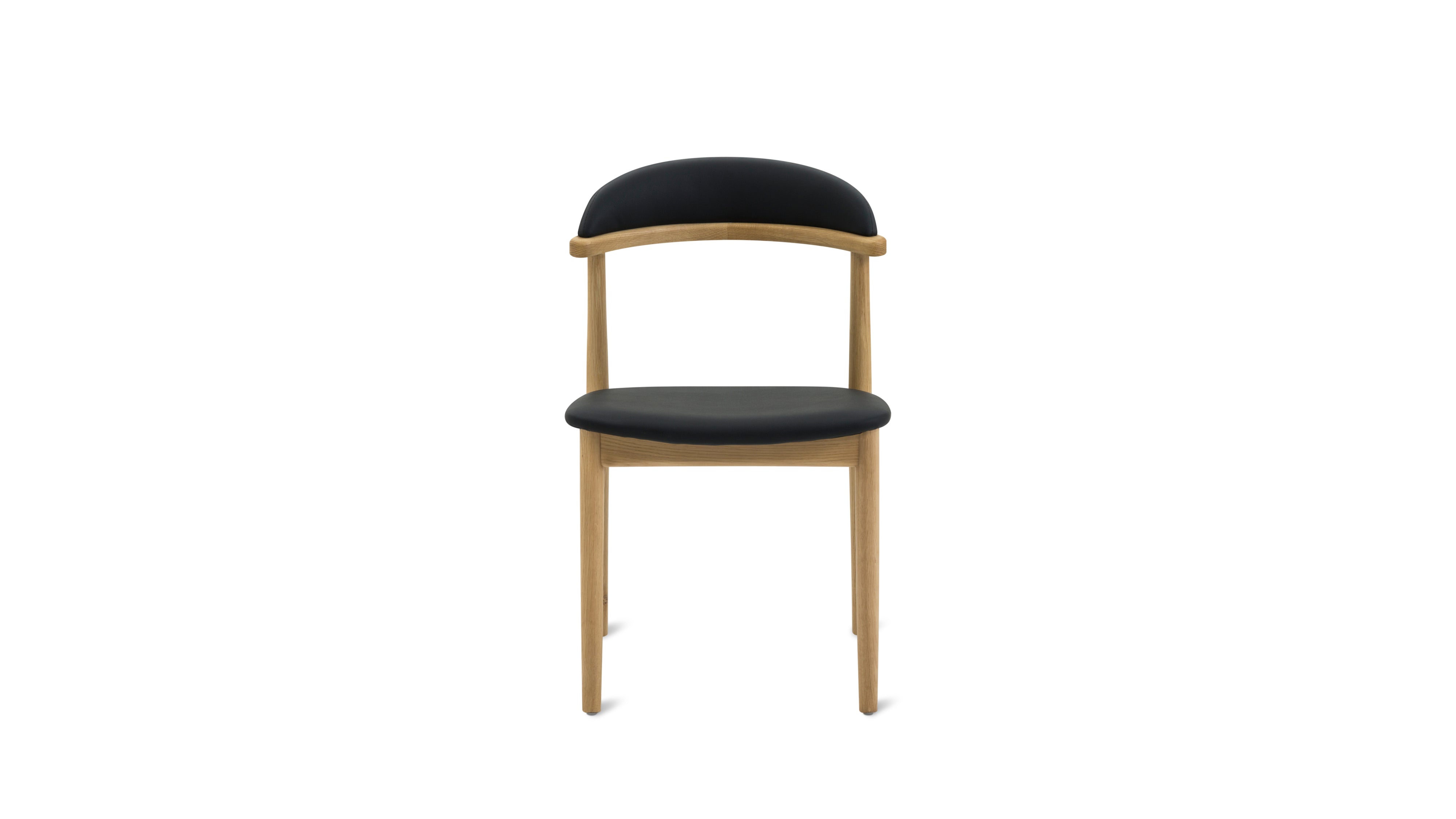 Count On Me Armless Dining Chair (Set of Two), Oak, Black Seat - Sundays CompanyDNC - SH - 011 - 024