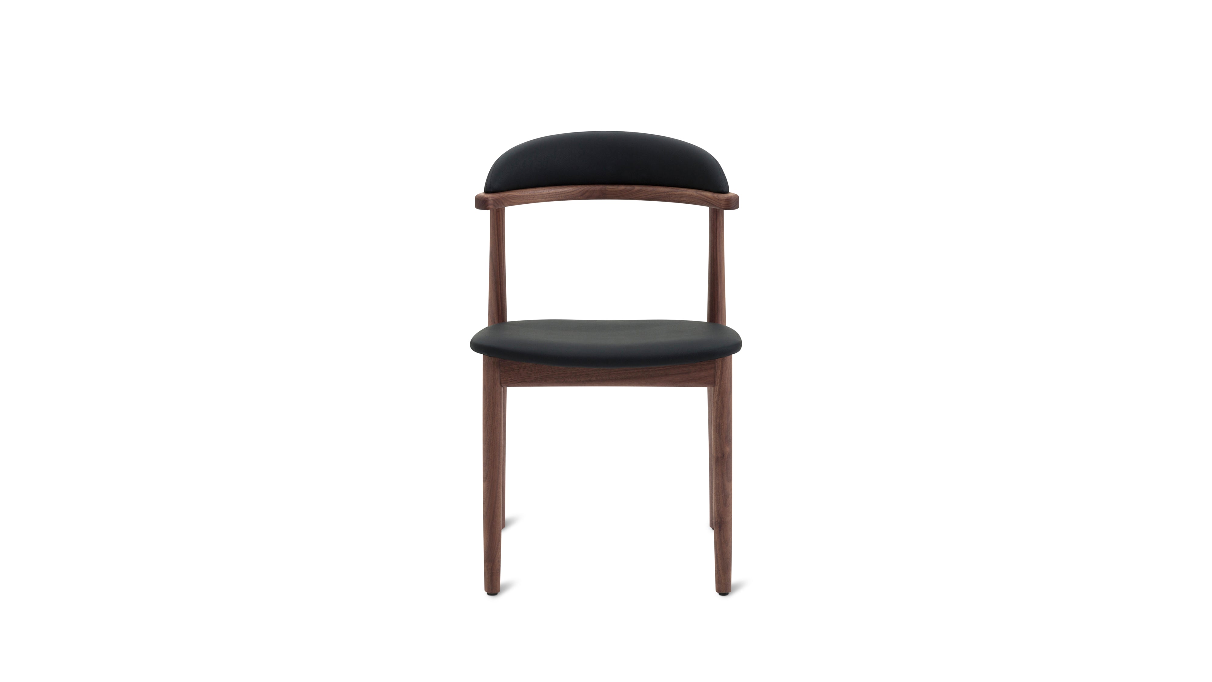 Count On Me Armless Dining Chair (Set of Two), Walnut, Black Seat - Sundays CompanyDNC - SH - 011 - 051