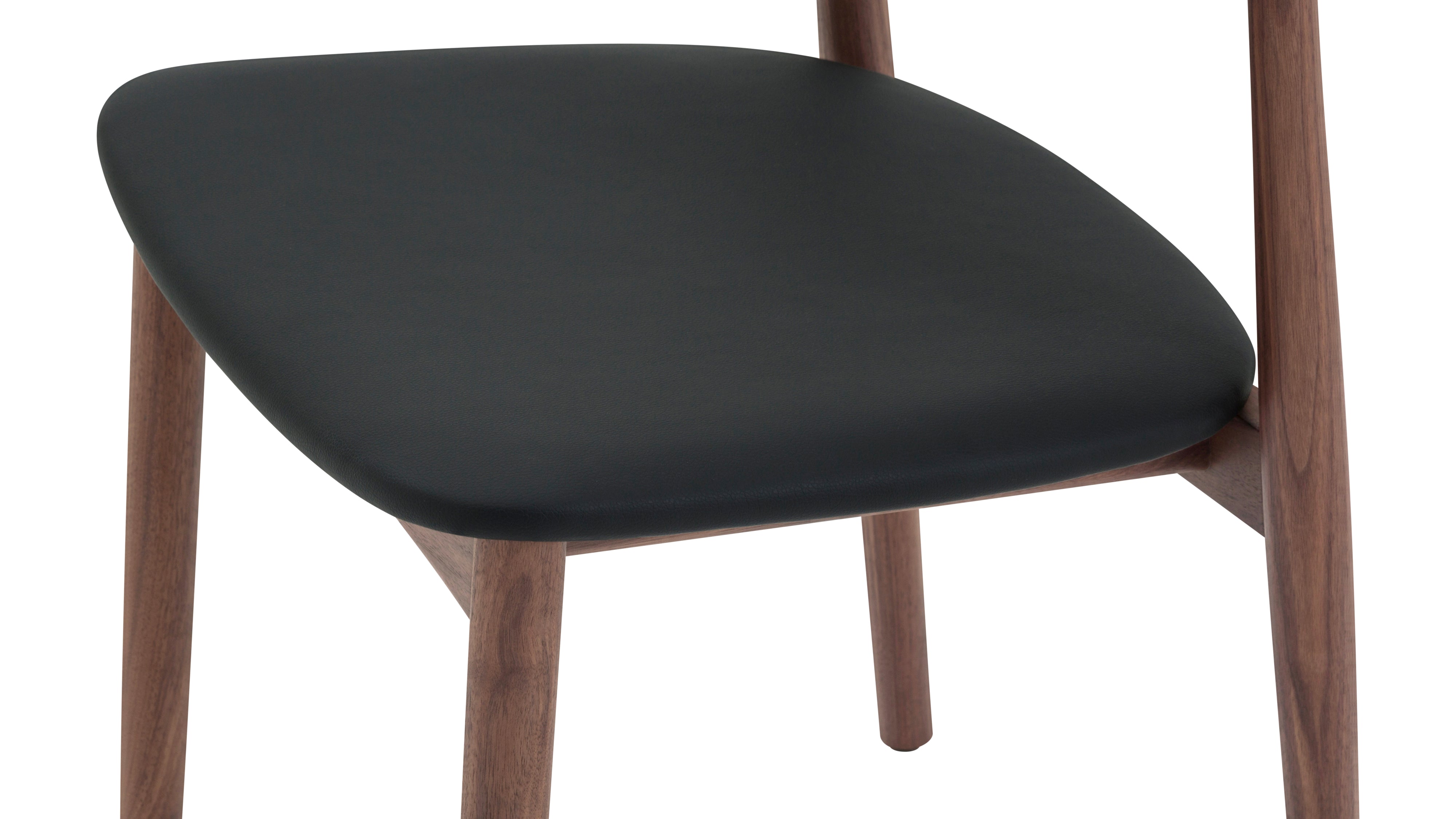 Count On Me Armless Dining Chair (Set of Two), Walnut, Black Seat - Sundays CompanyDNC - SH - 011 - 051