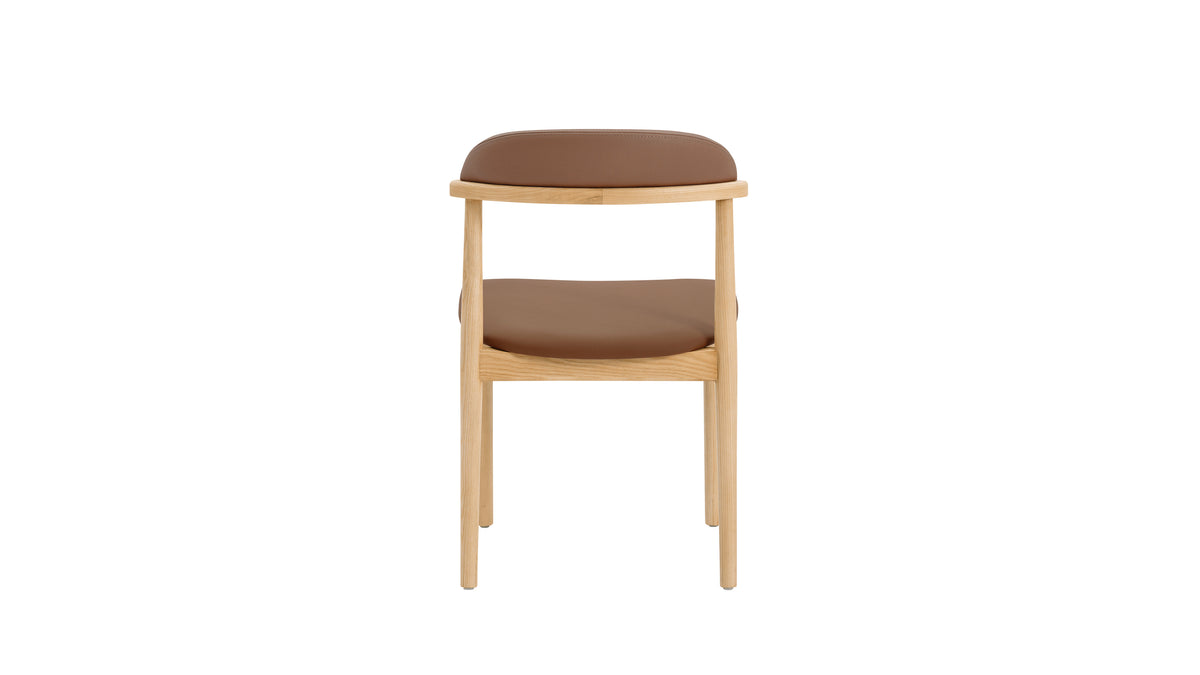 Count On Me Armless Dining Chair (Set Of Two),  Ash, Brown Seat