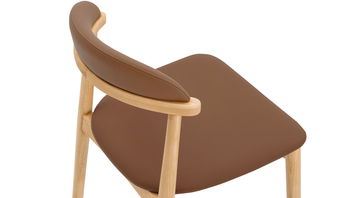 Count On Me Armless Dining Chair (Set Of Two),  Ash, Brown Seat
