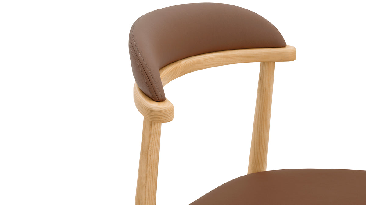 Count On Me Armless Dining Chair (Set Of Two),  Ash, Brown Seat
