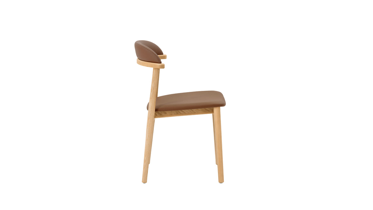 Count On Me Armless Dining Chair (Set Of Two),  Ash, Brown Seat