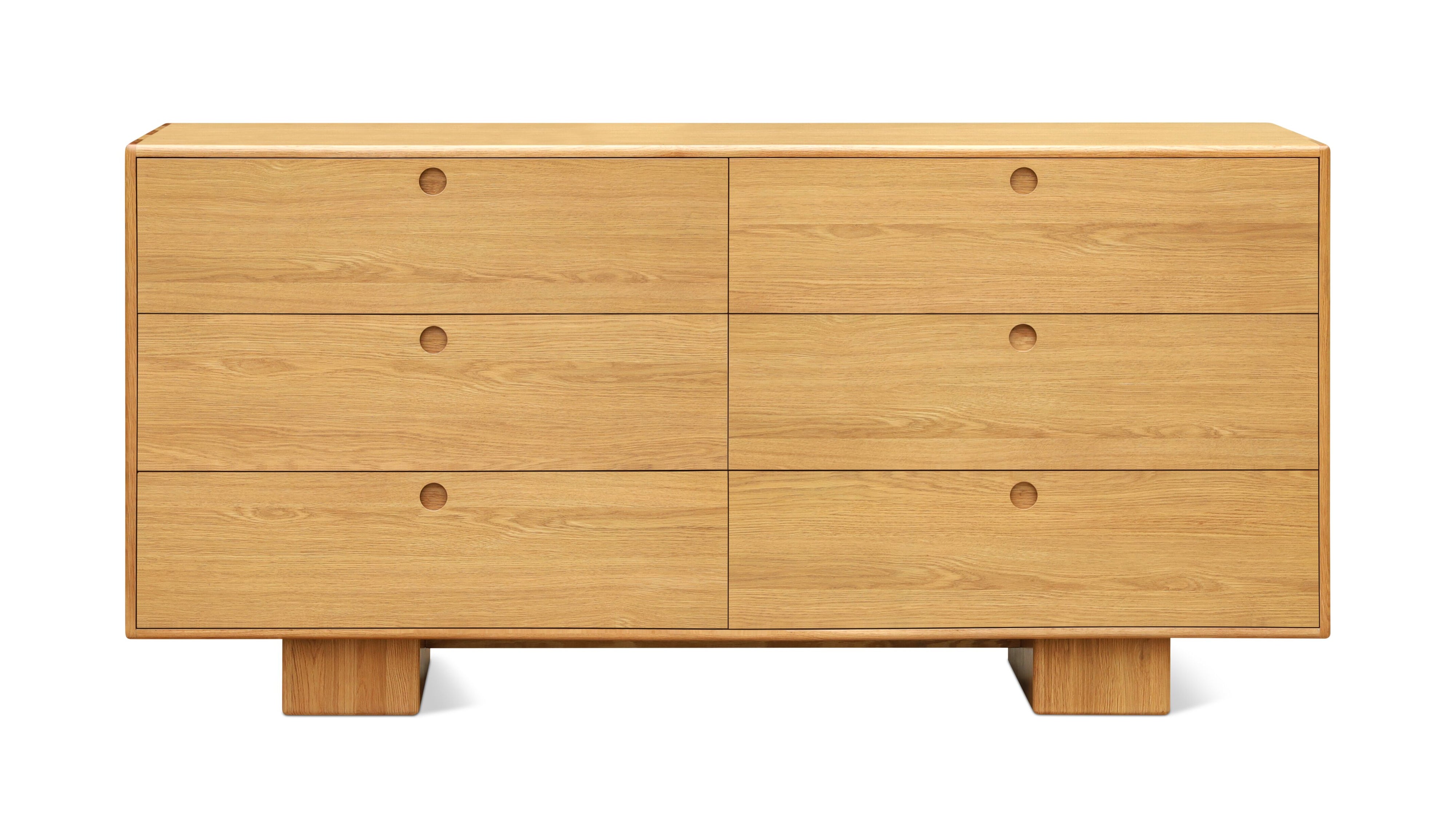 Square Up Double Dresser, Oak