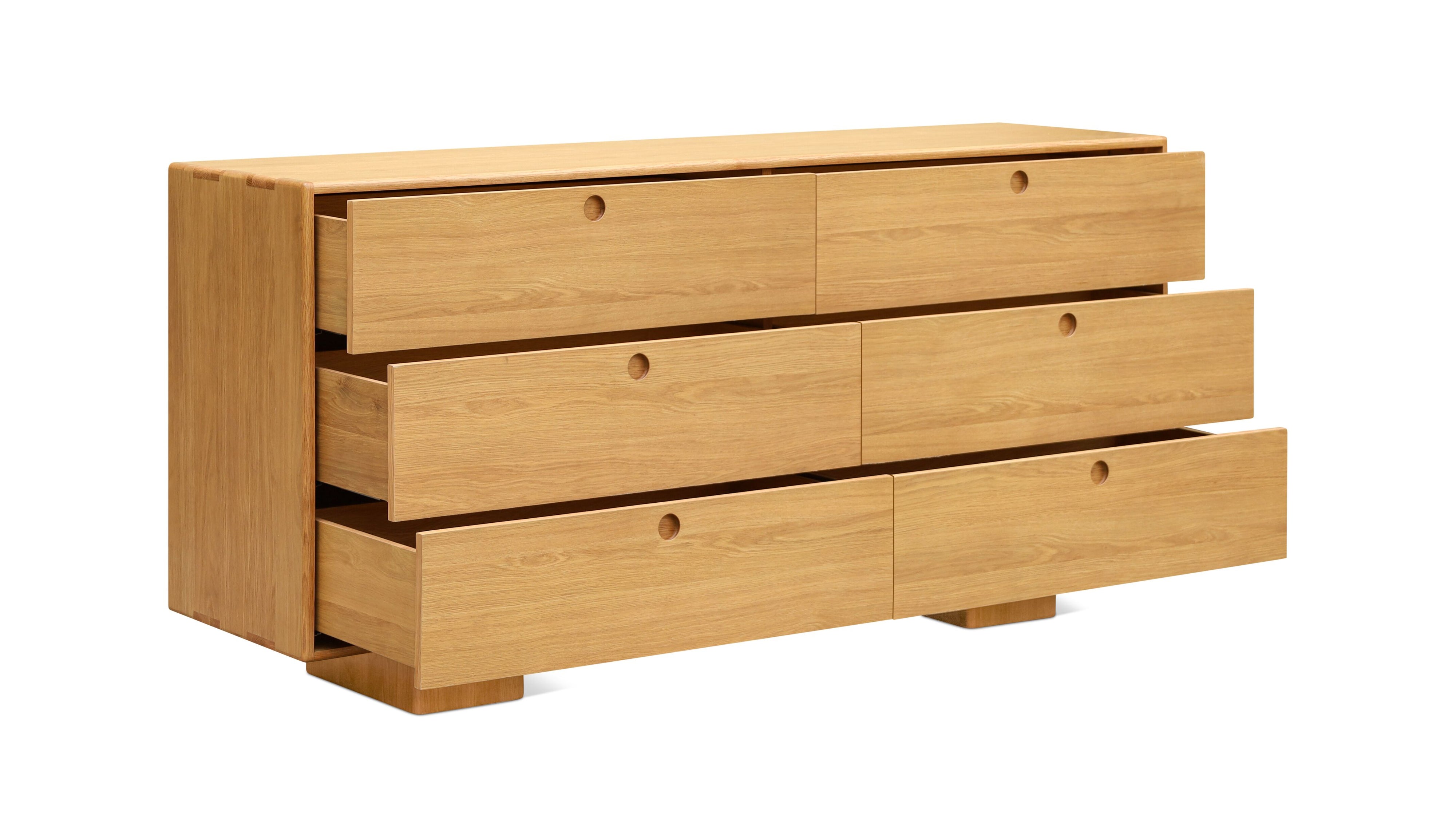 Square Up Double Dresser, Oak