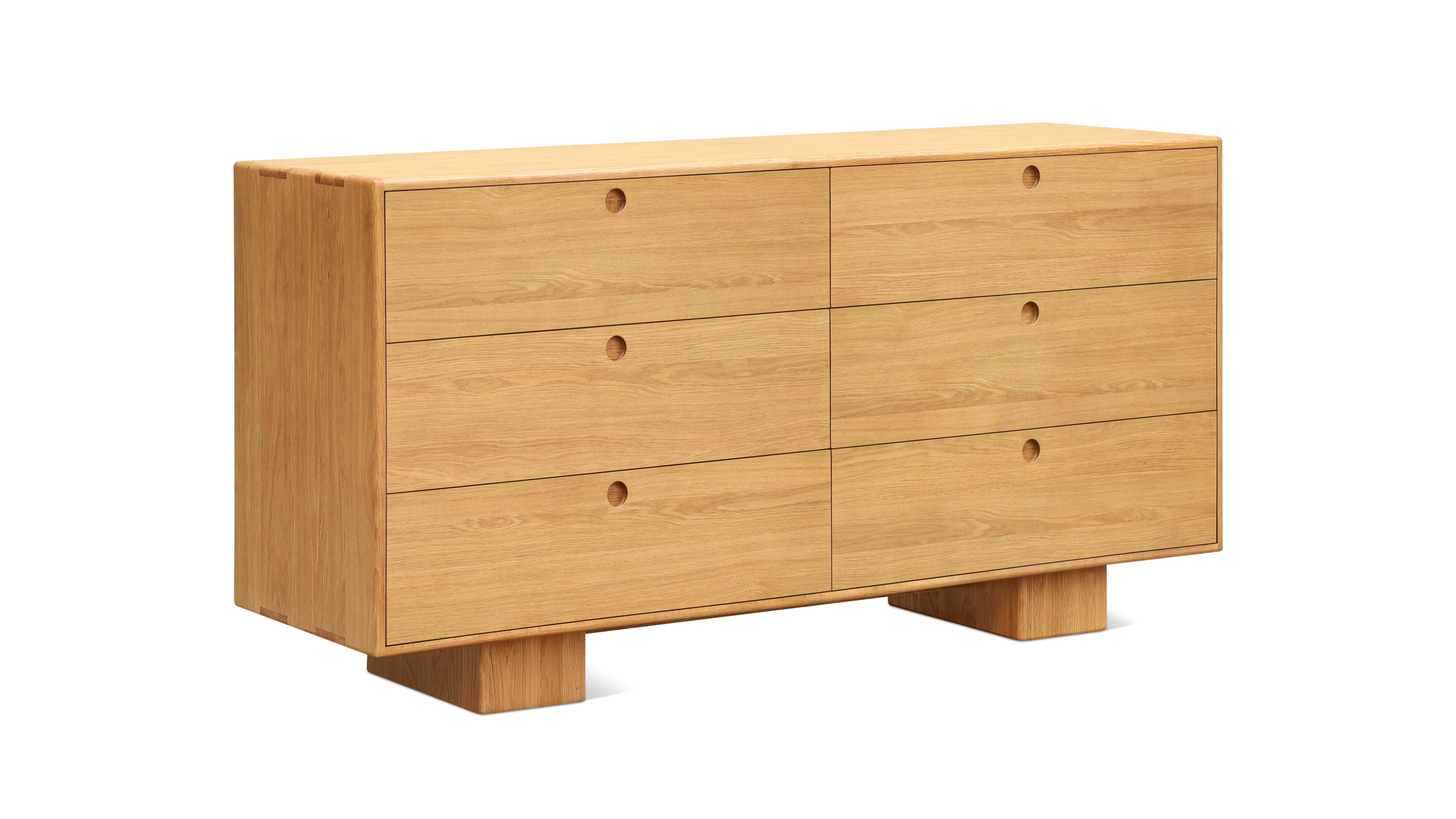 Square Up Double Dresser, Oak