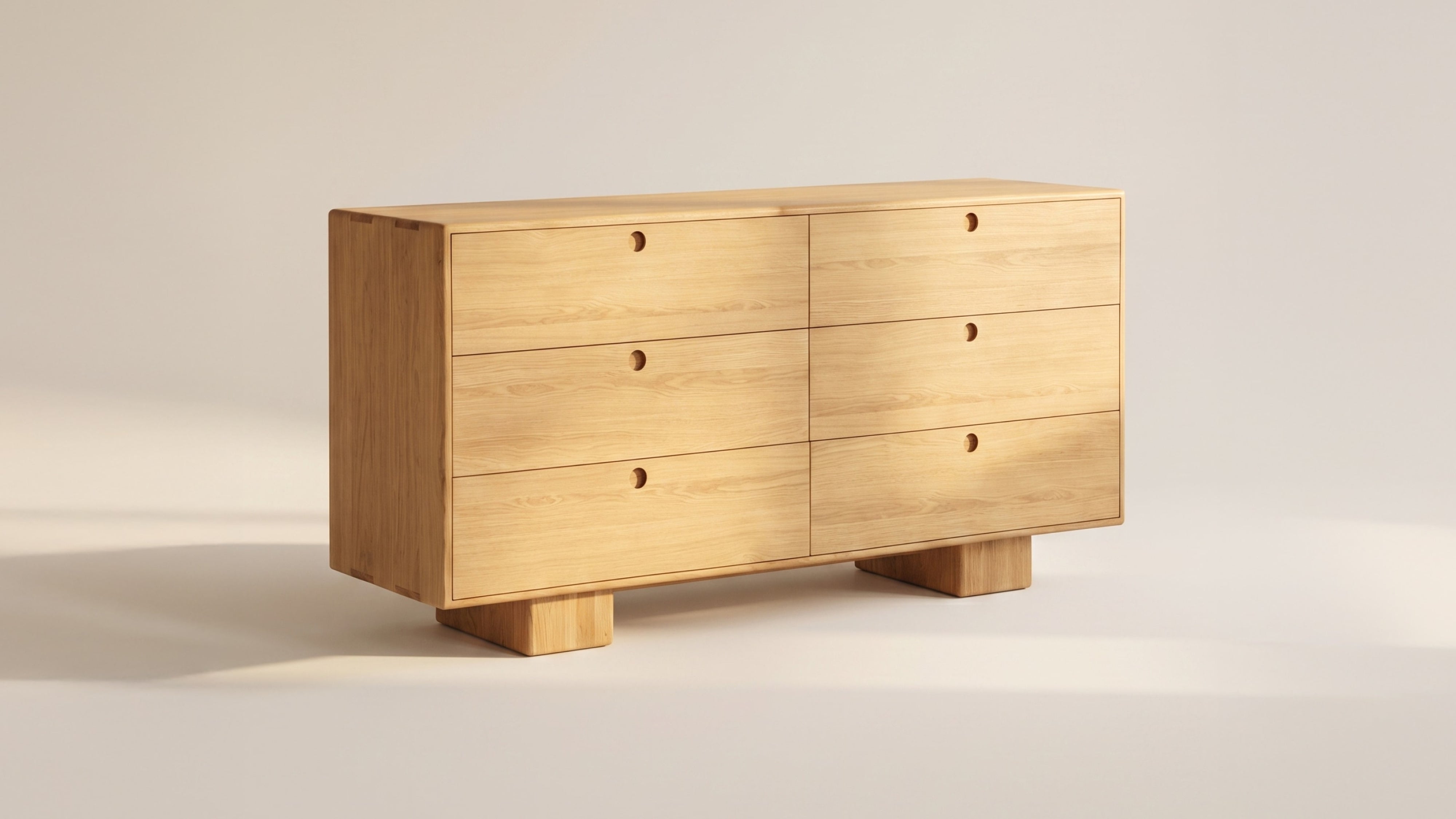 double dresser Square Up Double Dresser, Oak