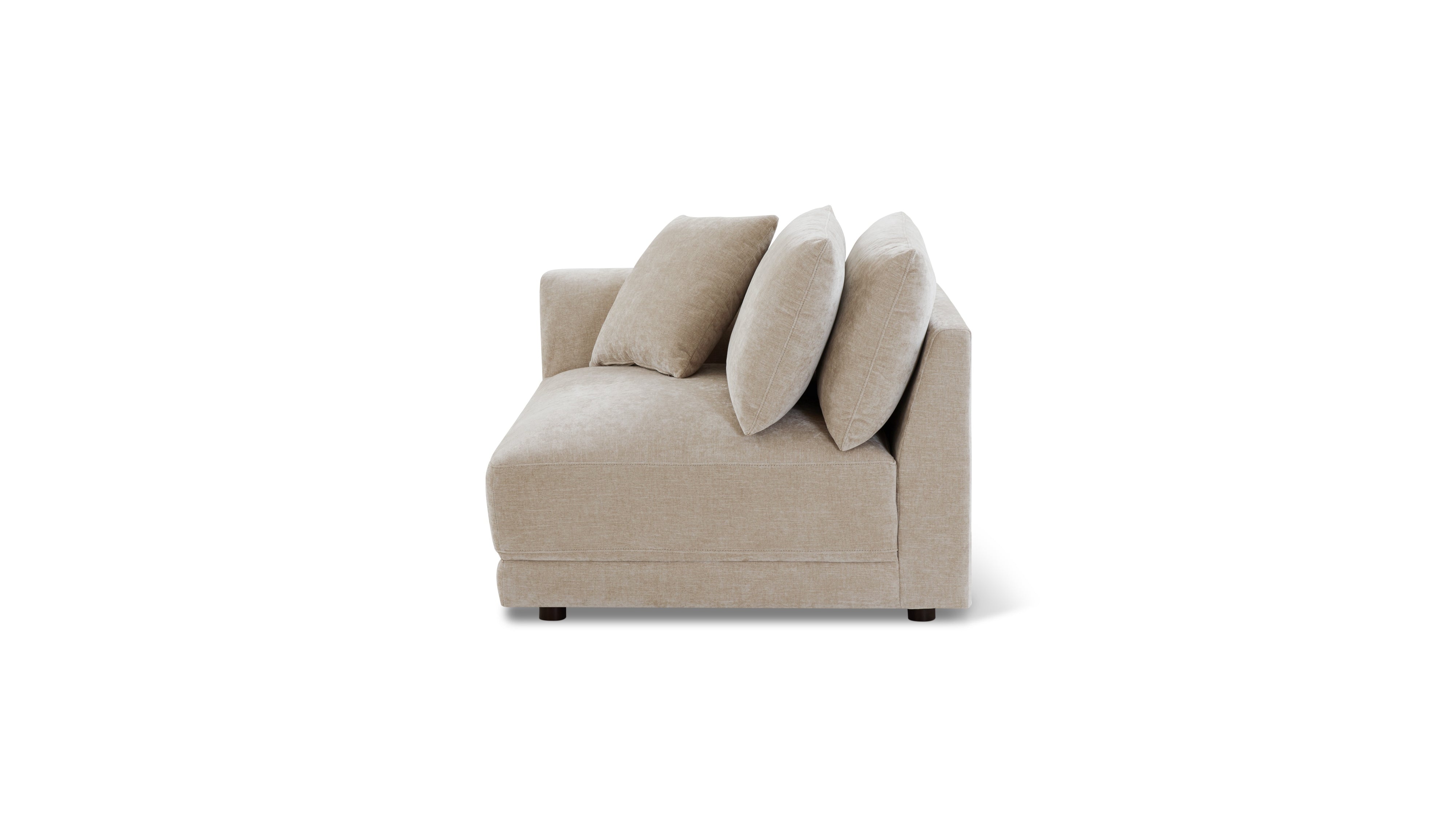 Soft Spot Left Arm Corner Chair, Cashew