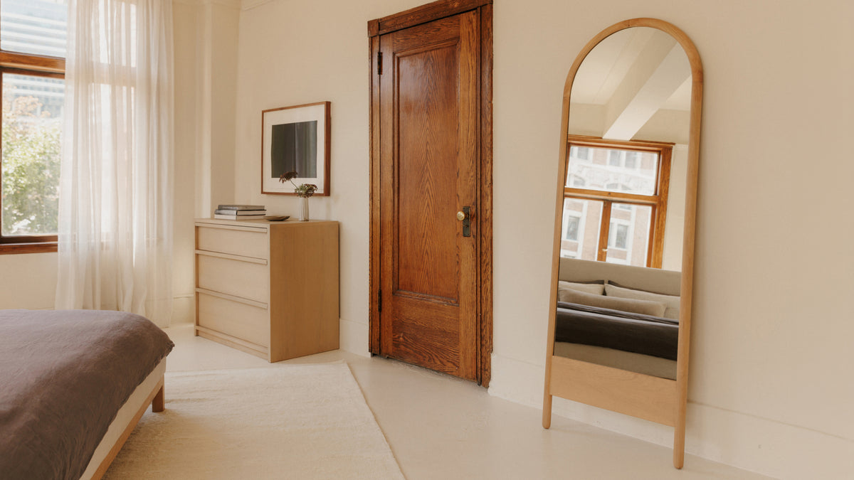 Harbour Mirror, Arched, Walnut