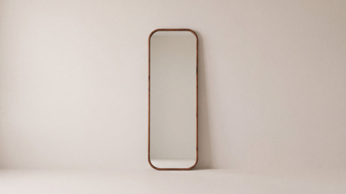 Harbour Mirror, Arched, Pale Oak