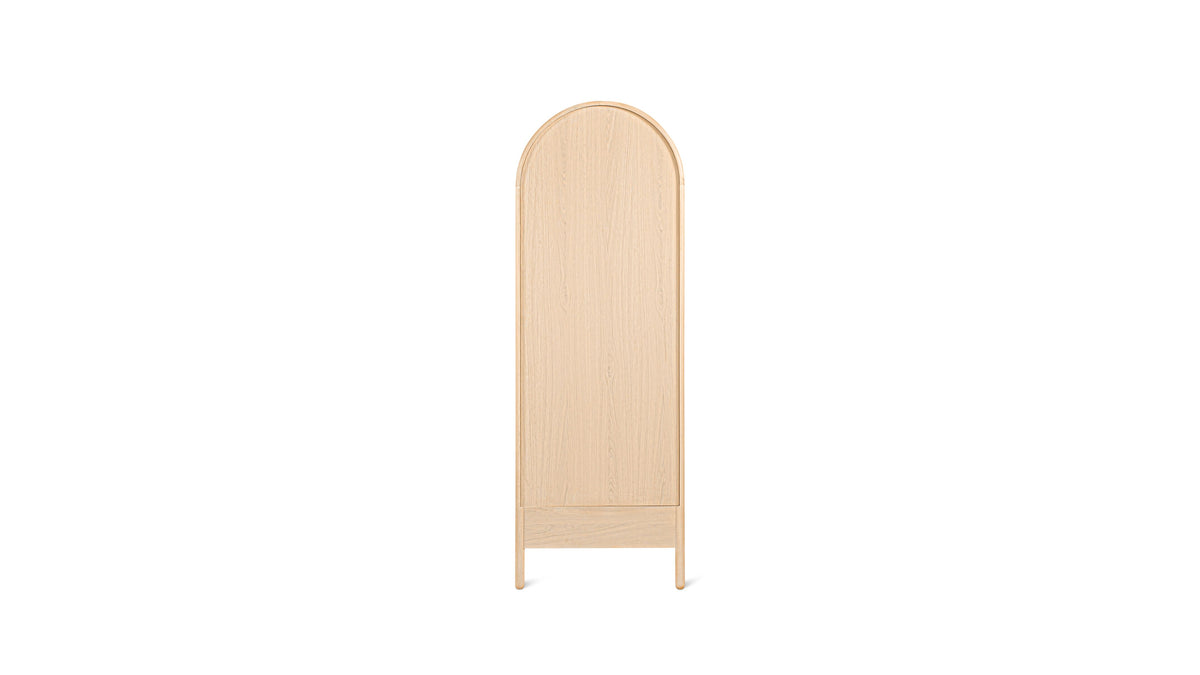 Harbour Mirror, Arched, Pale Oak