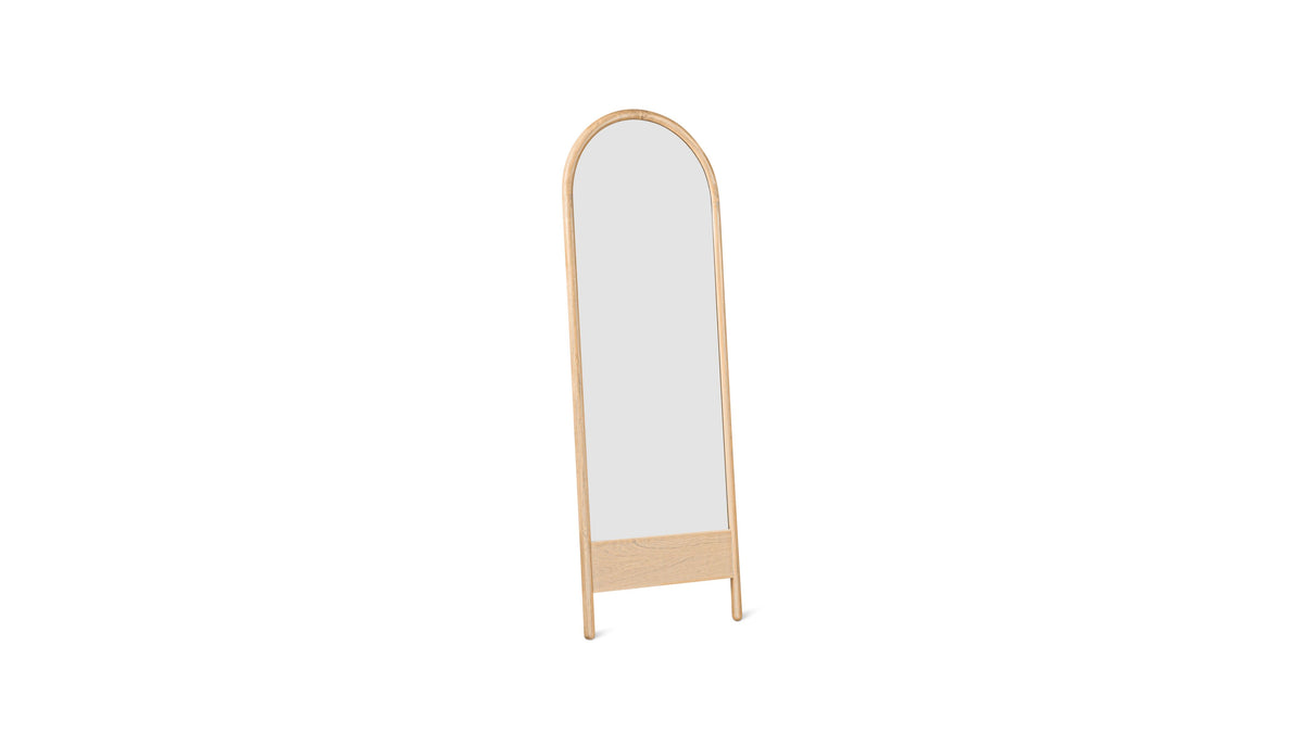 Harbour Mirror, Arched, Pale Oak