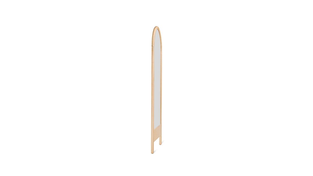 Harbour Mirror, Arched, Pale Oak