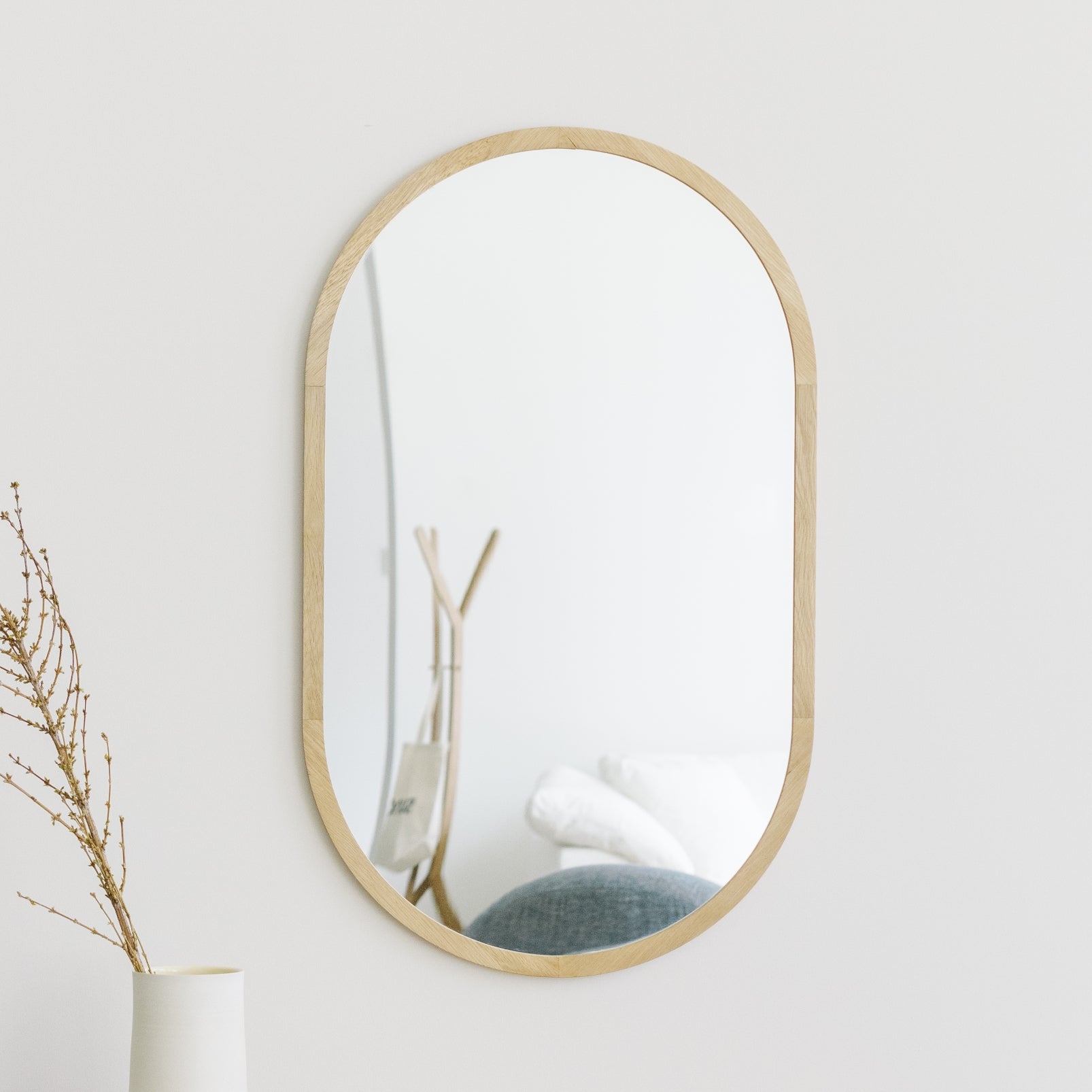 Ellipse Mirror, Oak - Image 9