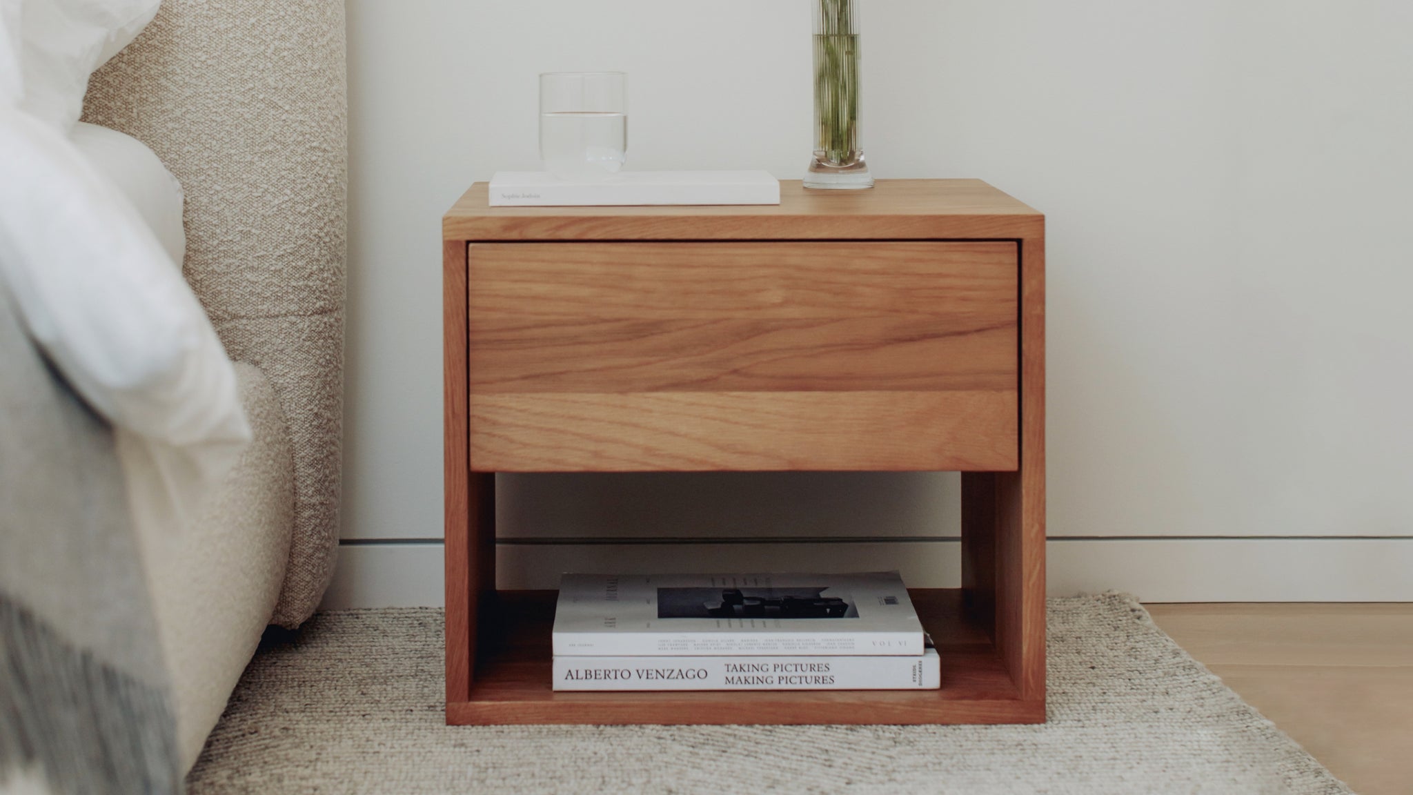 Rest Easy Bedside Table With Drawer, Oak Sundays Company