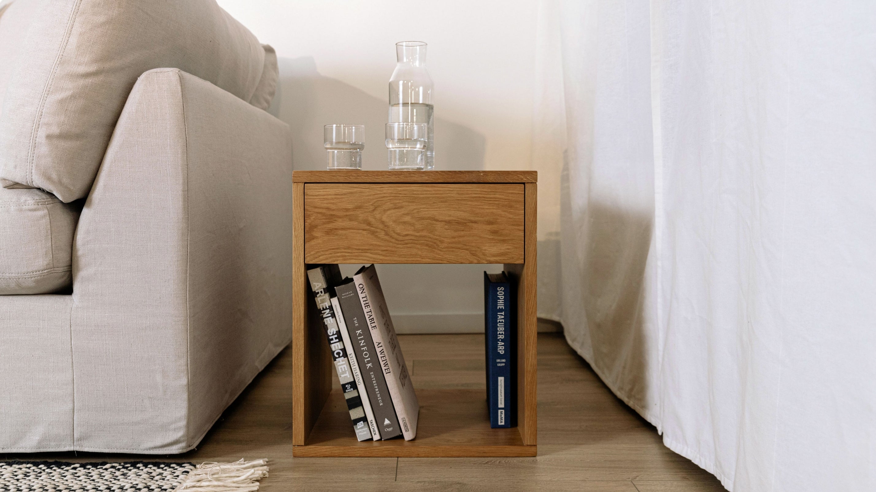 Rest Easy Nightstand With Drawer, Tall, Walnut