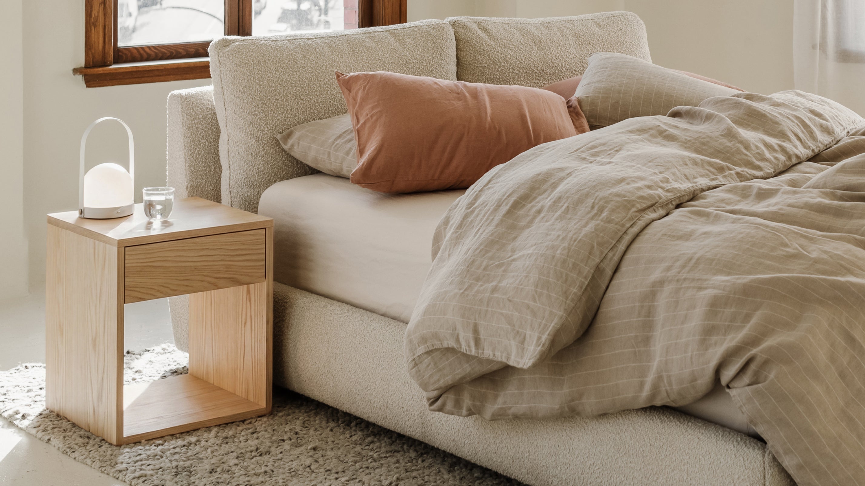 Rest Easy Nightstand With Drawer, Tall, Ash