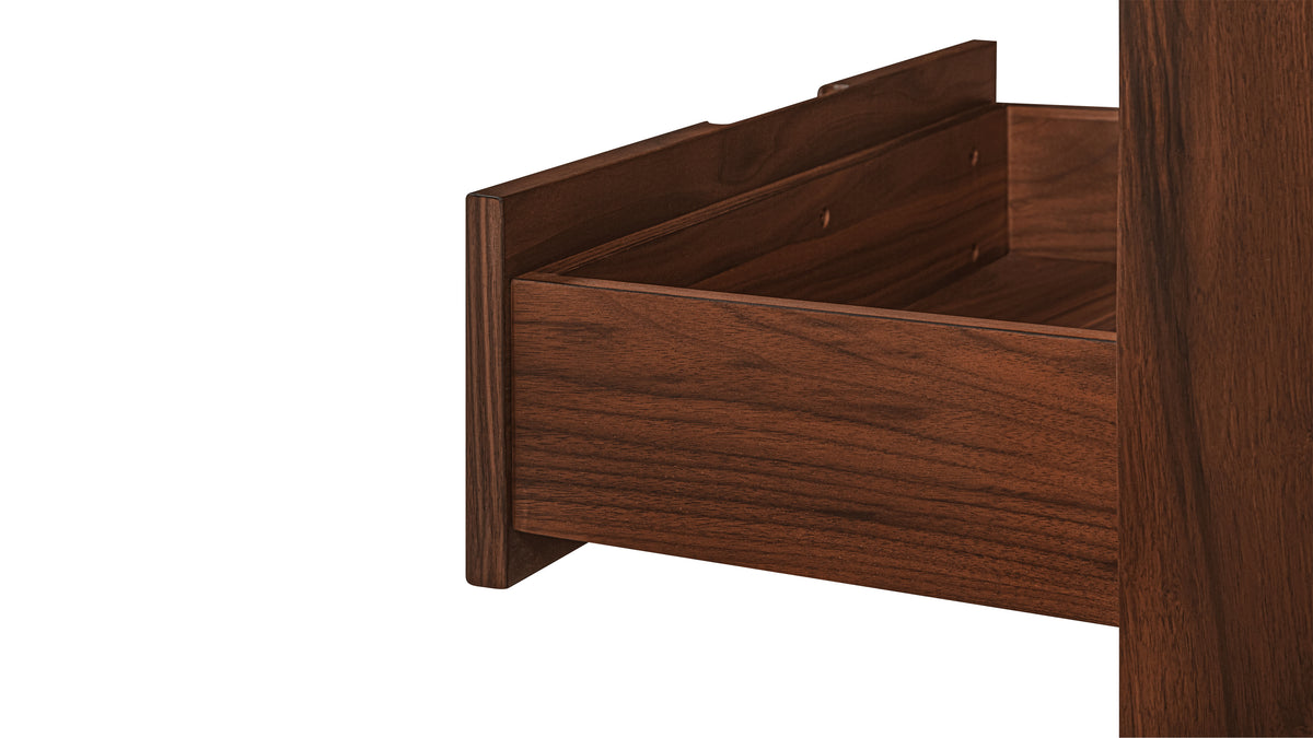 Harbour Nightstand, Walnut/Carrara Marble