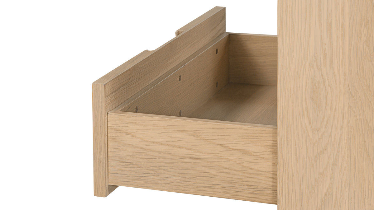 Harbour Nightstand, Pale Oak/Carrara Marble